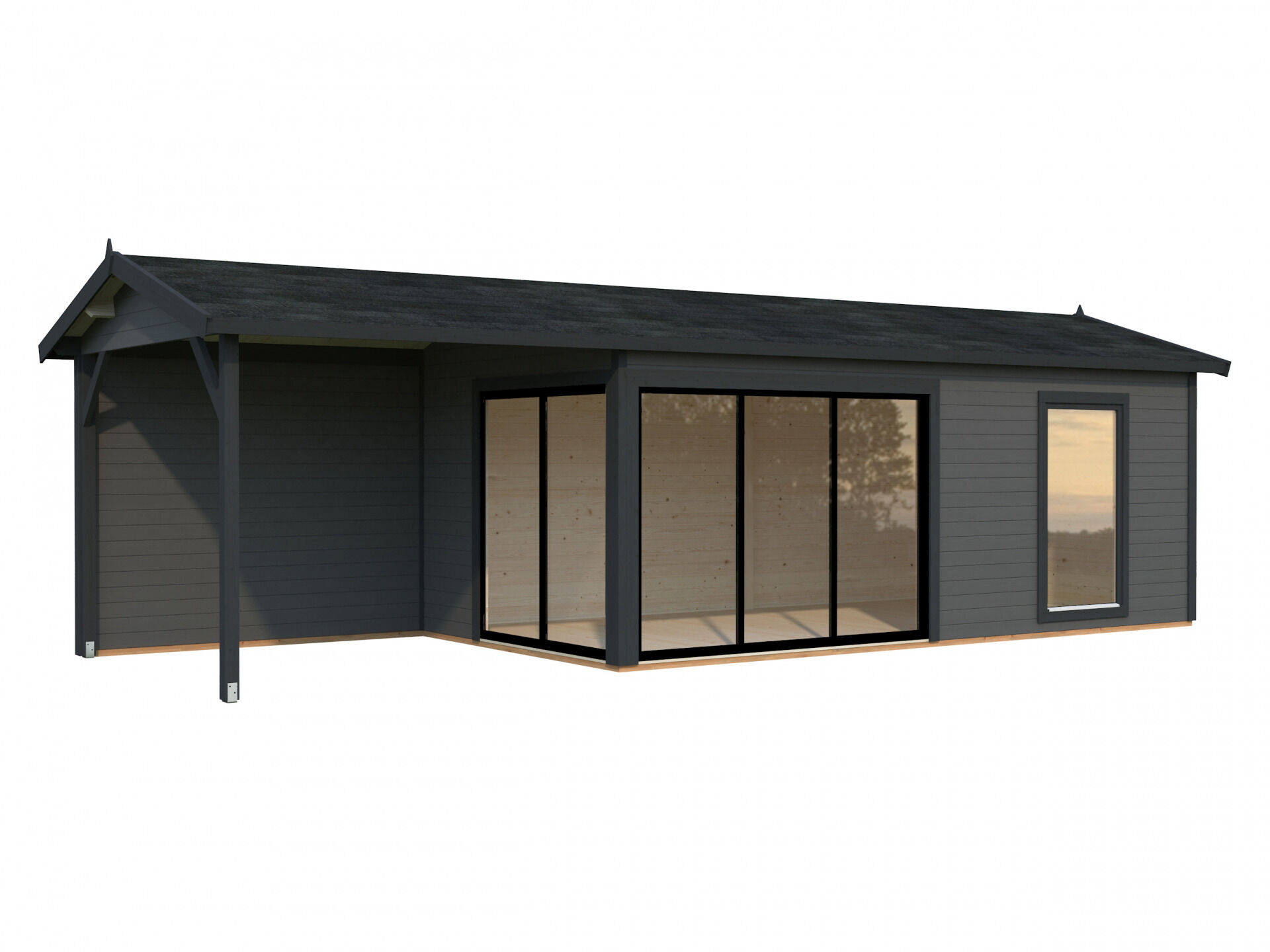 Palmako Gartenhaus Amanda 17,1+7,8 m² Slide