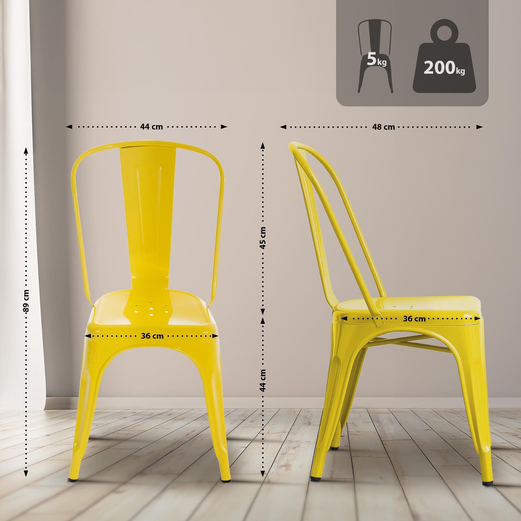 Stuhl Benedikt, gelb