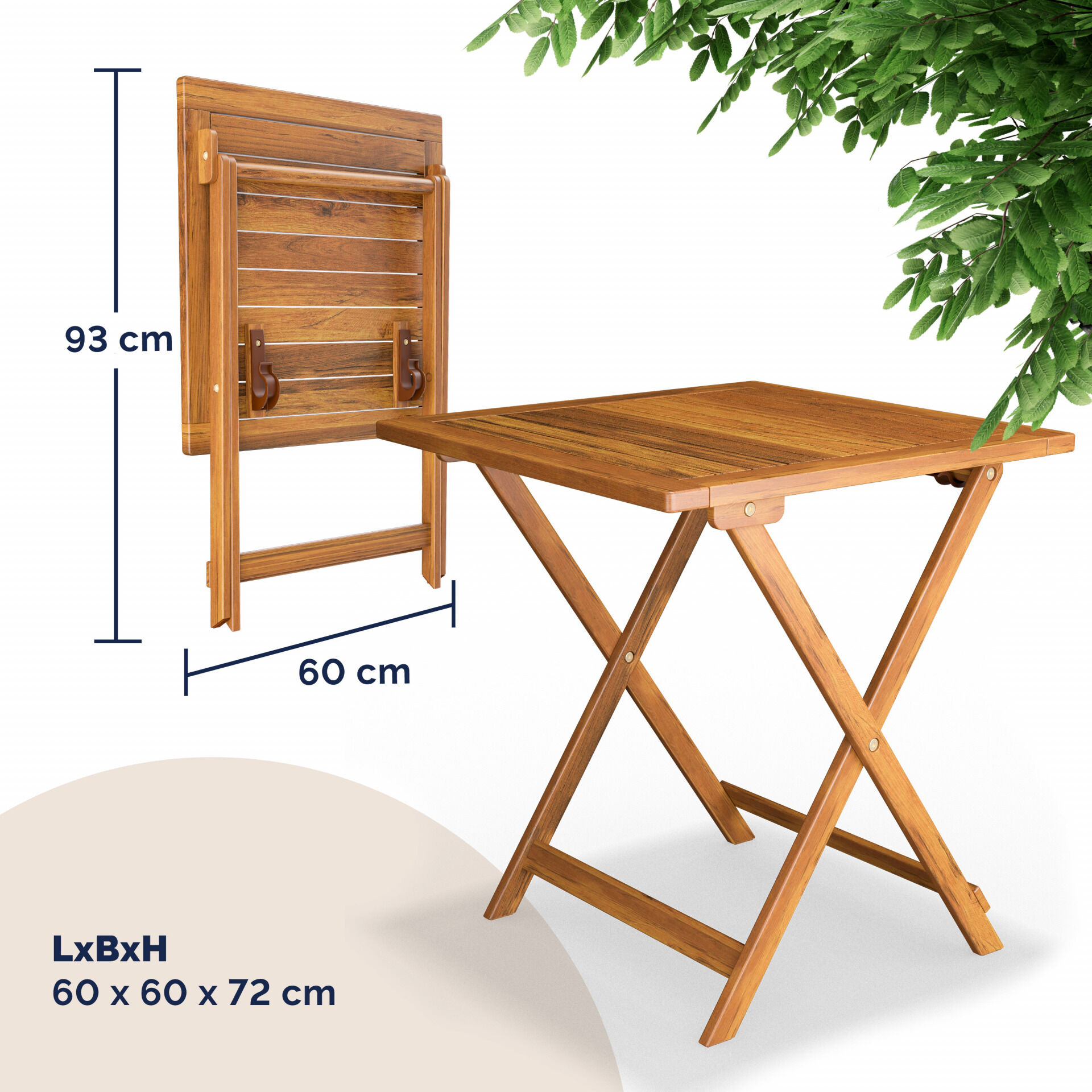 Garten-Sitzgruppe 3-tlg Akazienholz klappbar