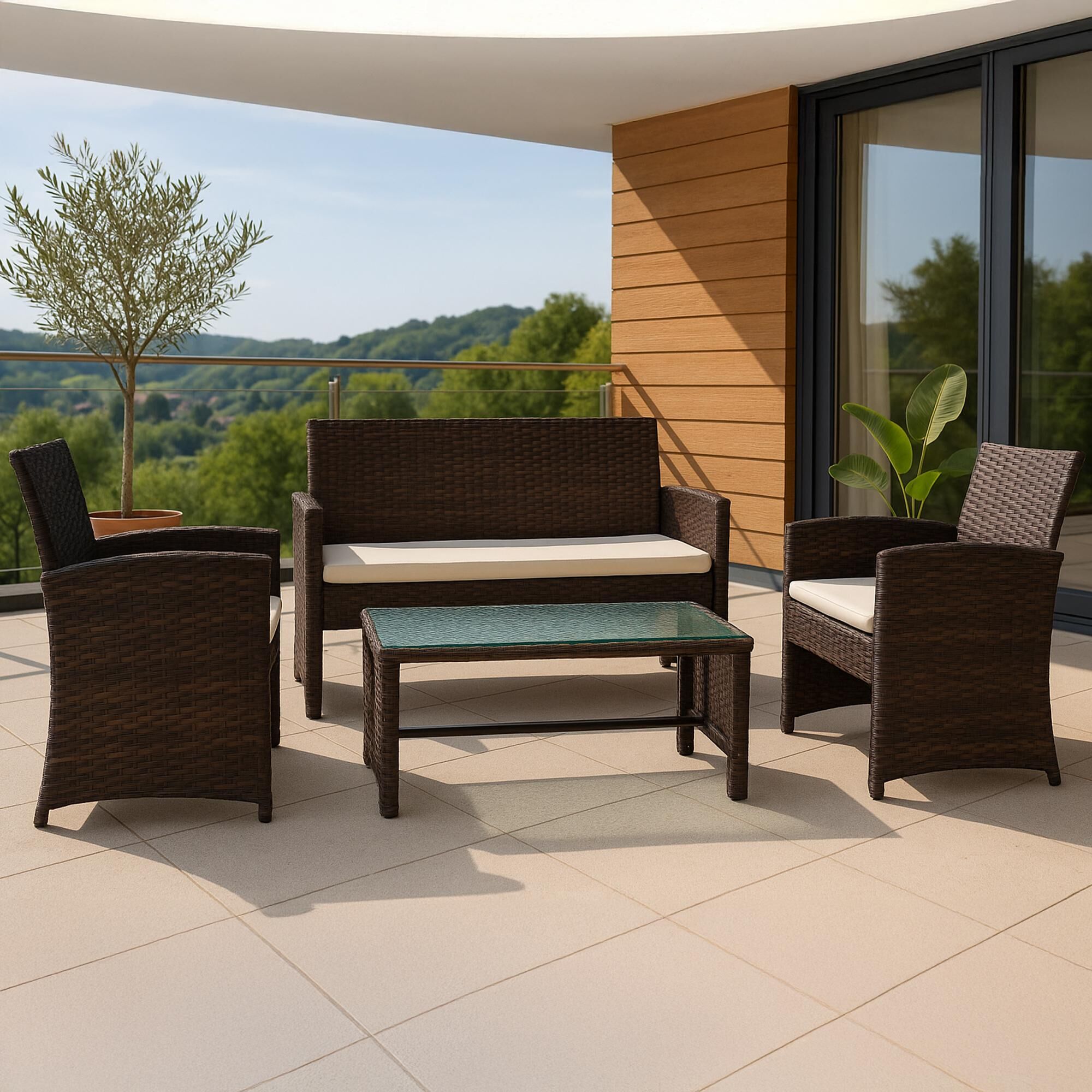 Sitzgruppe Toruba, braun