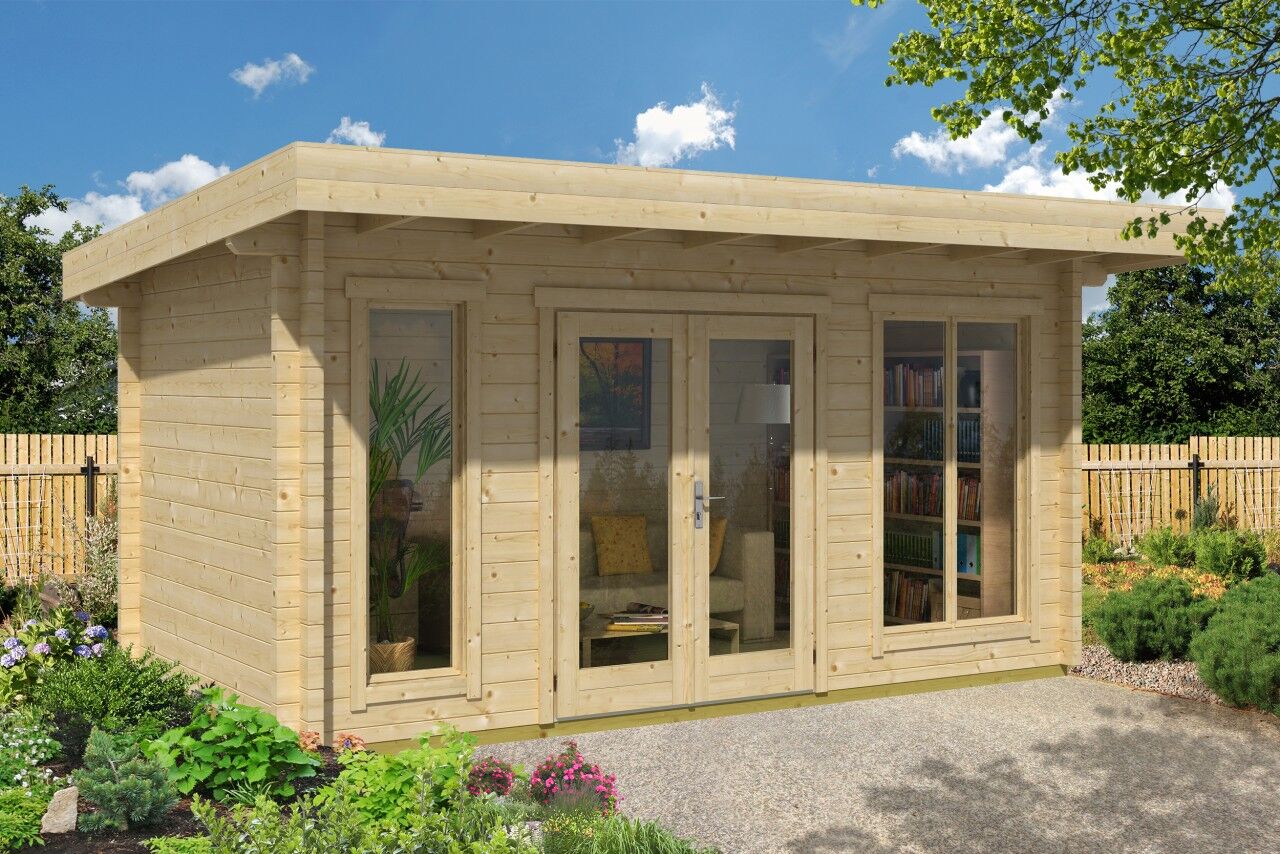 Flachdach Gartenhaus Lasita Maja Dorset 72