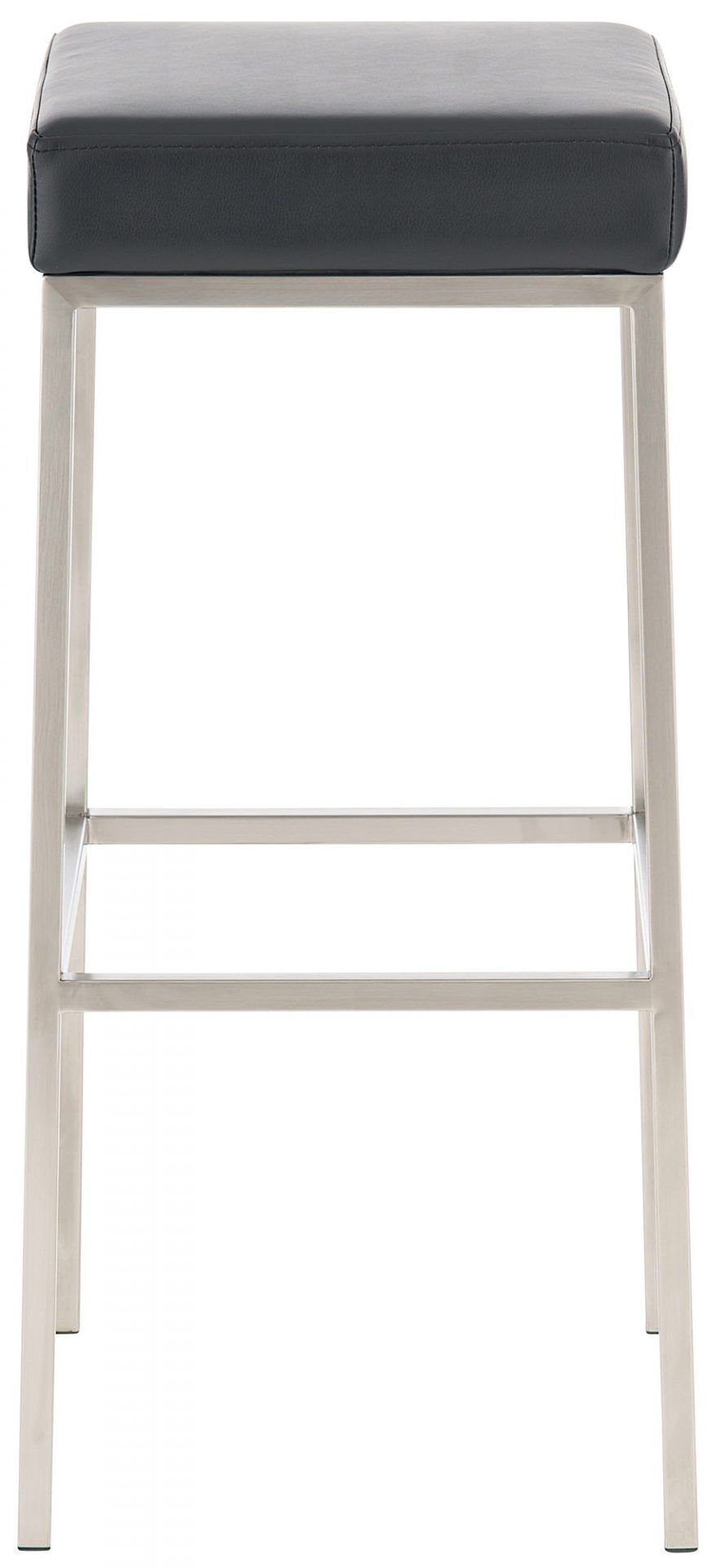 2er Set Barhocker Montreal 80 Kunstleder edelstahl, schwarz