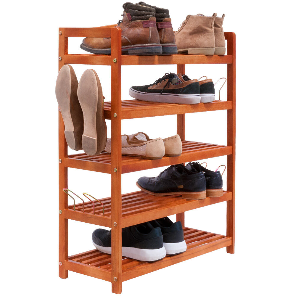 Schuhregal aus Akazienholz 75x26x82cm