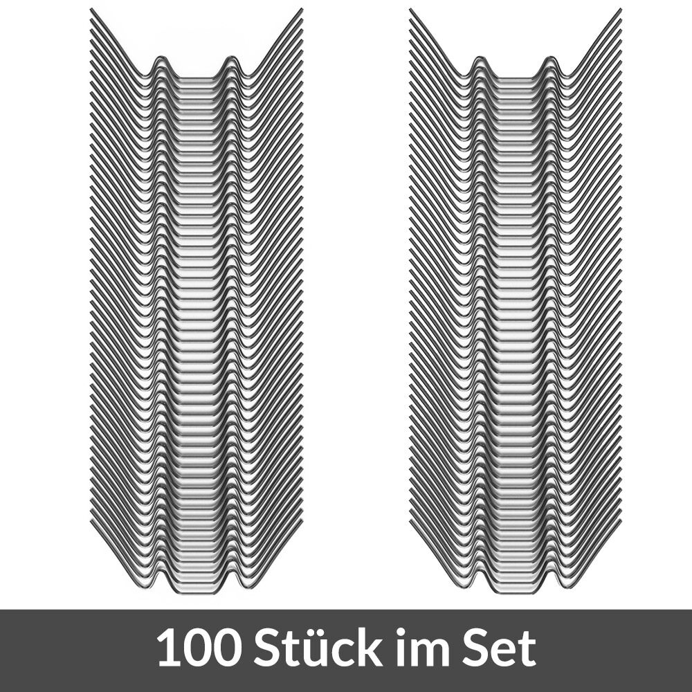 Gewächshausklammern 100er-Set verzinkt