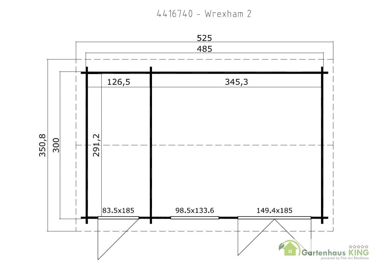 Lasita Maja Gartenhaus Wrexham 2 Grundriss