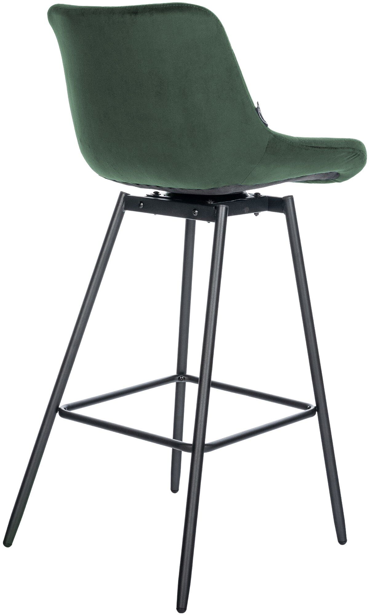 Barhocker Weston Schwenkbar Samt, dunkelgrün