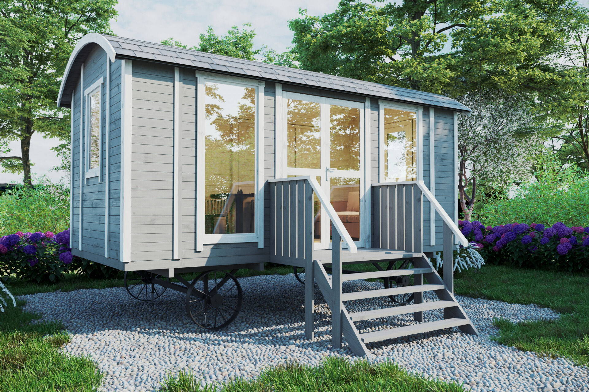 Tinyhaus Bauwagen Zirkuswagen Schäferwagen Pipowagen XXL 480, ohne Räderset