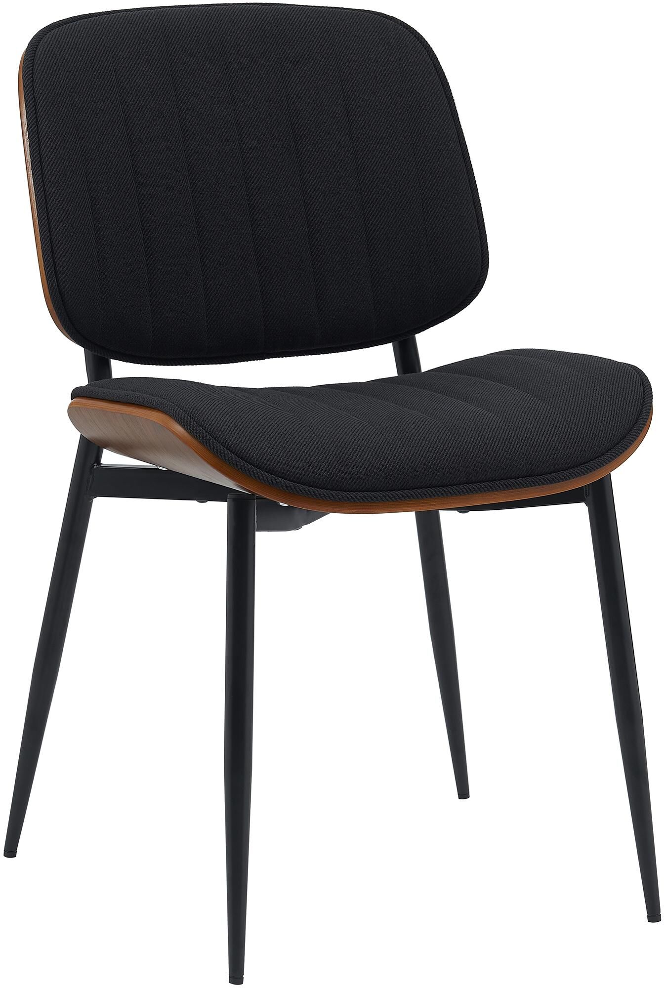 Besucherstuhl Tiffin Stoff, walnuss/schwarz