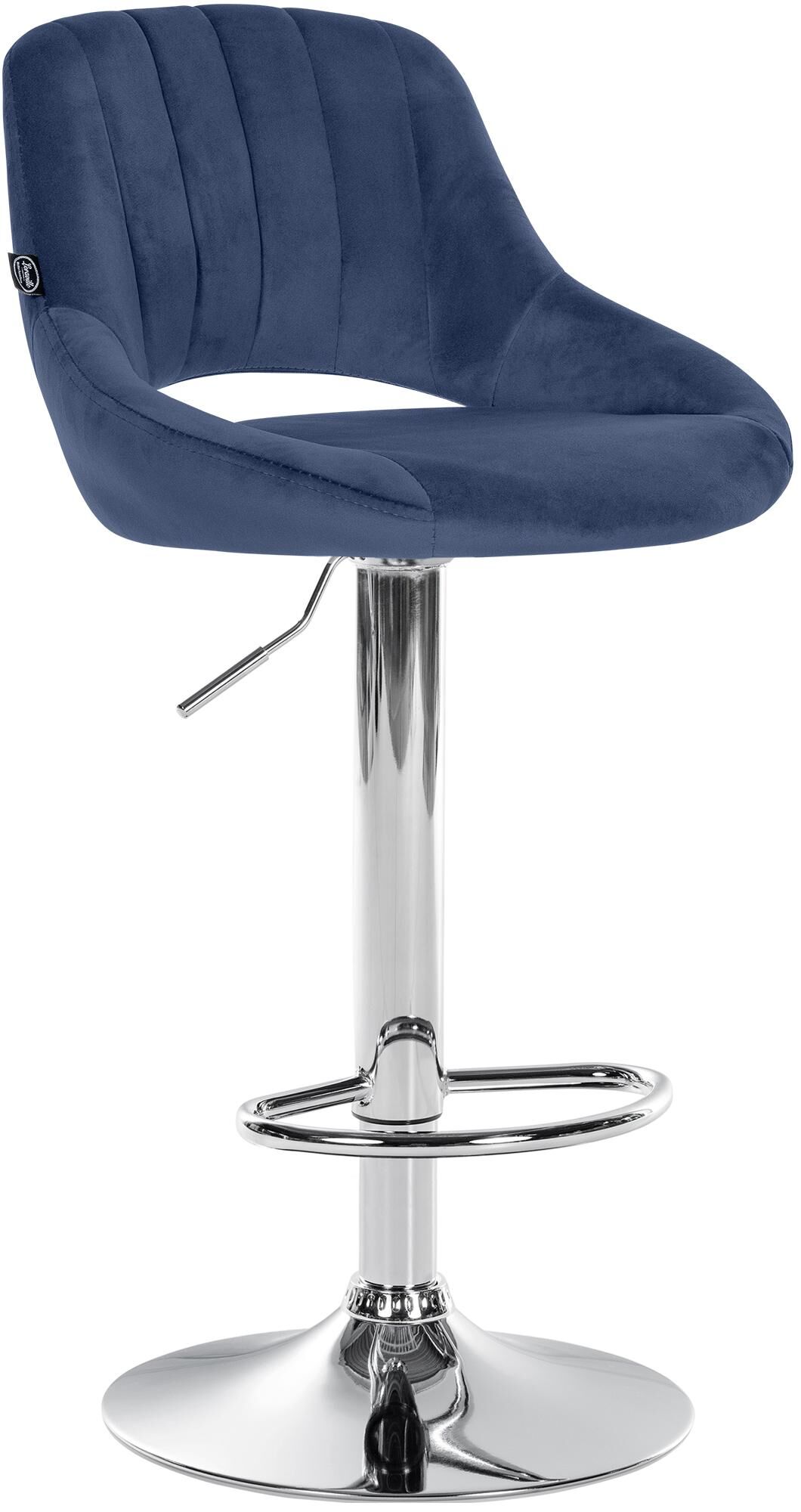 Barhocker Milet Samt chrom, blau