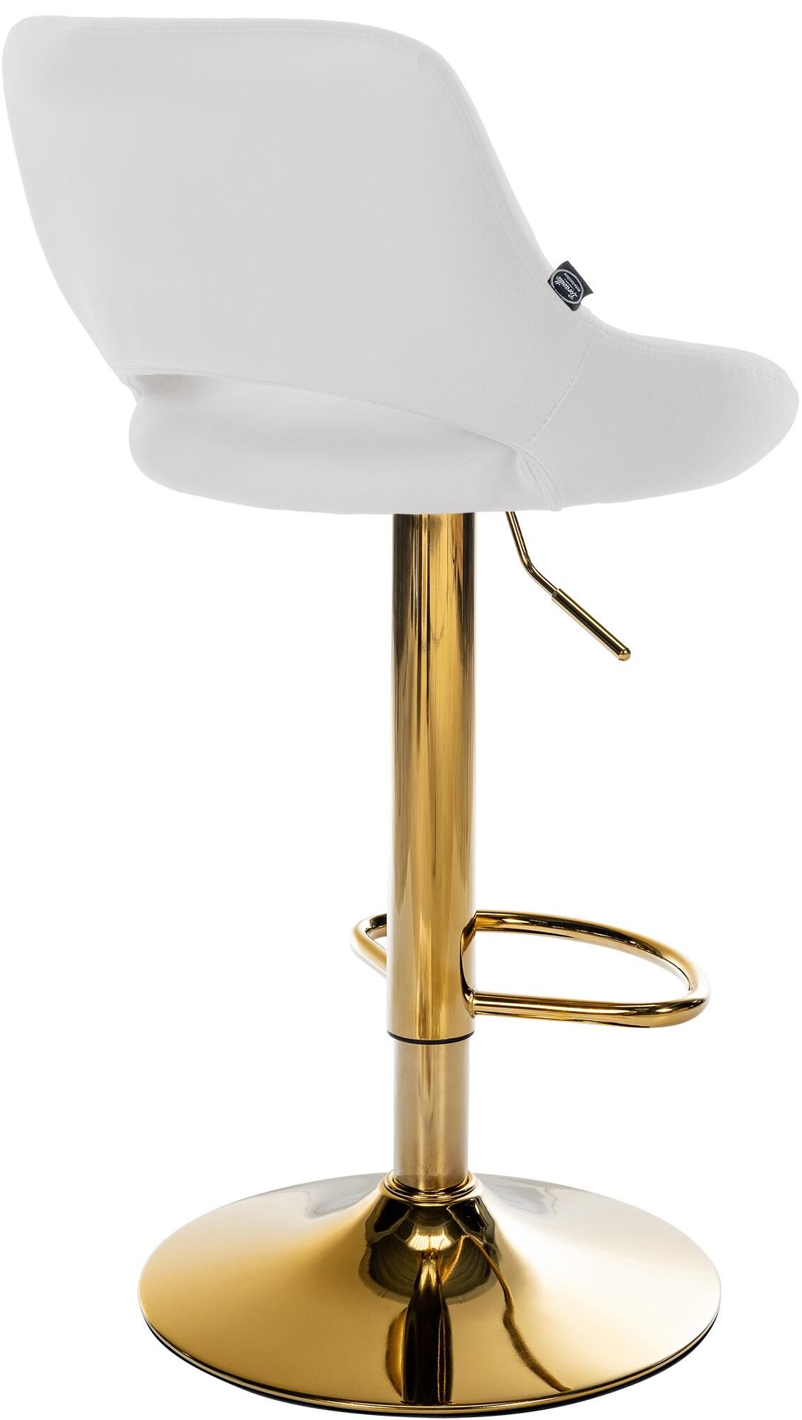 Barhocker Milet Kunstleder gold, weiß