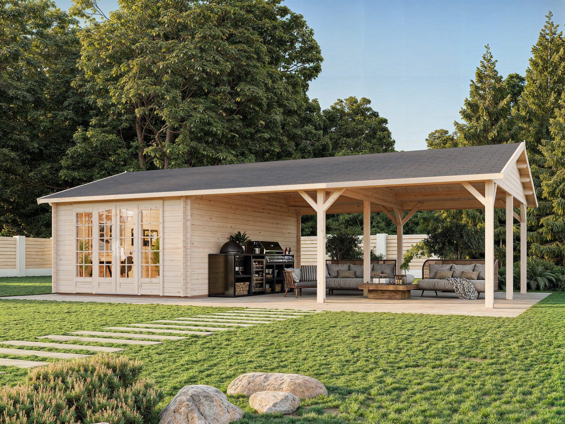 Palmako Gartenhaus Irene 19,0+33,2 m2