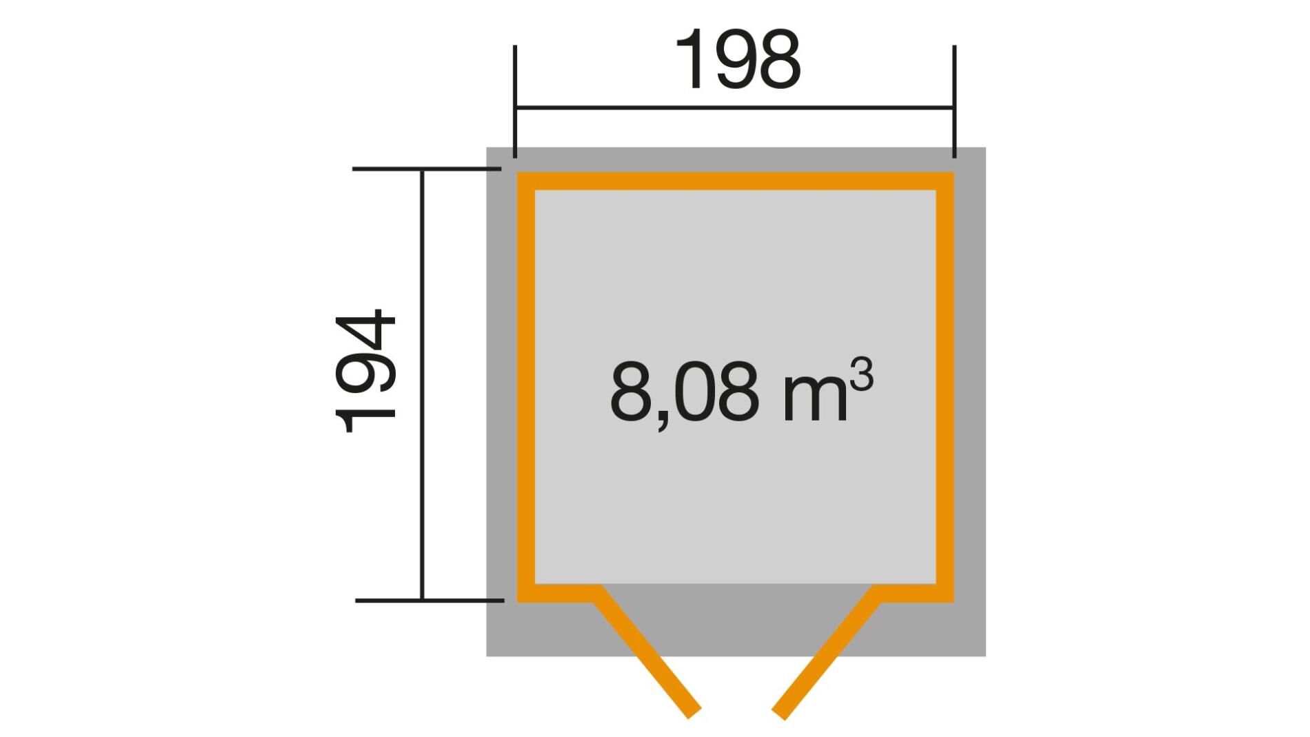 weka Gartenhaus 325 - 2,0x2,4m
