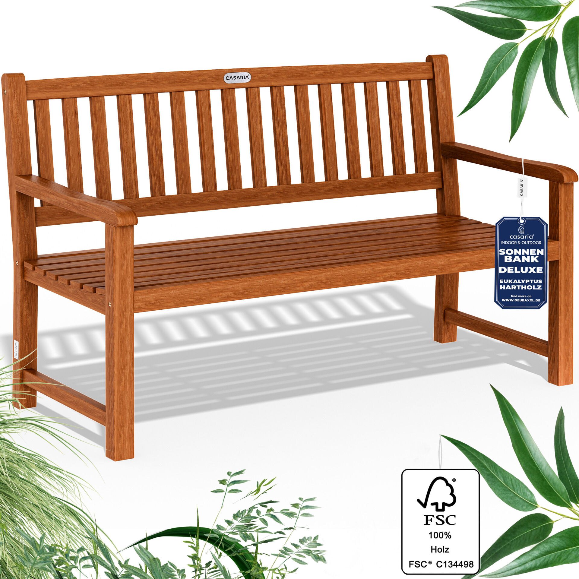 Gartenbank Maxima Eukalyptusholz FSC®-zertifiziert 152x55x92cm