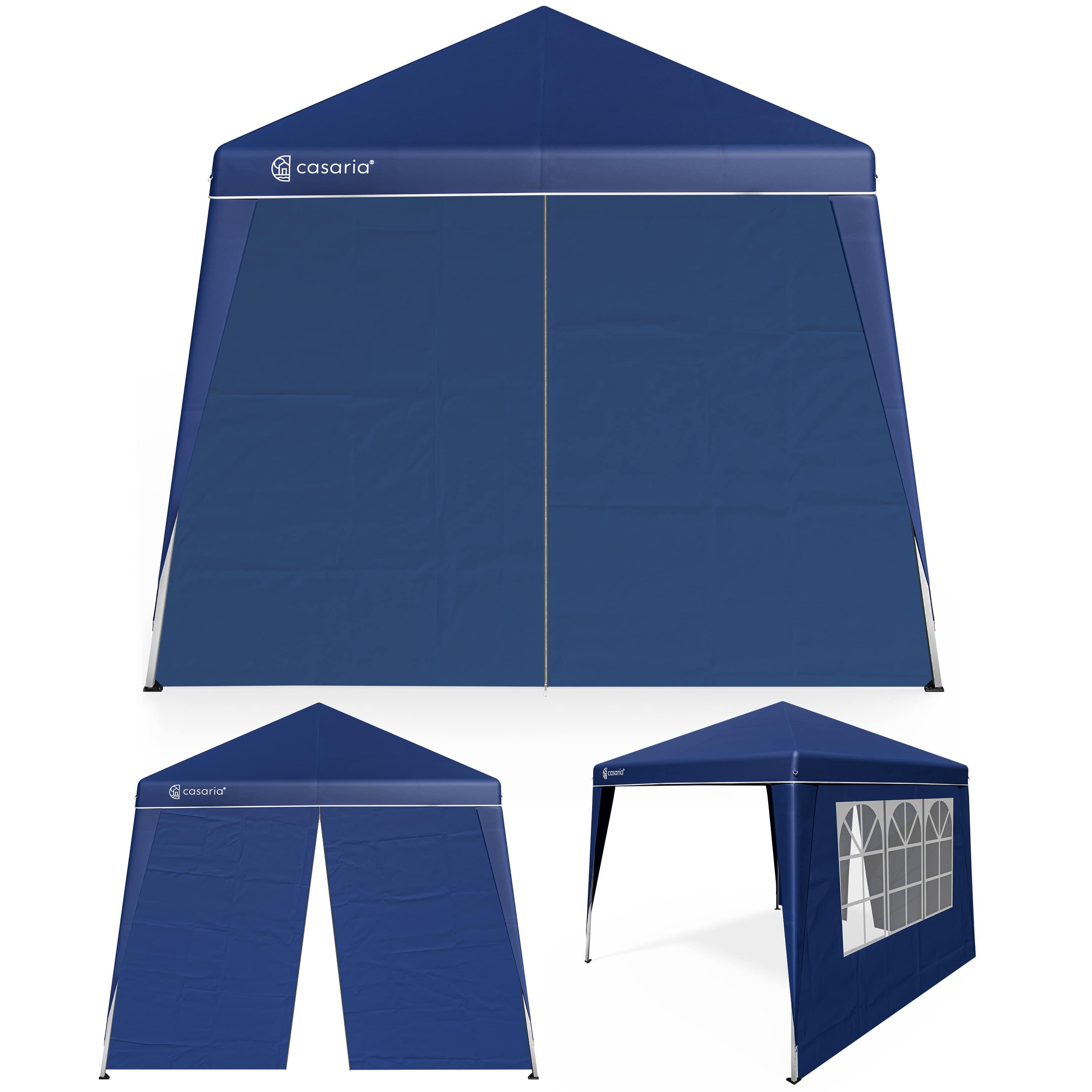 Faltpavillon Capri Blau 3x3m inkl 2 Seitenwänden UV-Schutz 50+