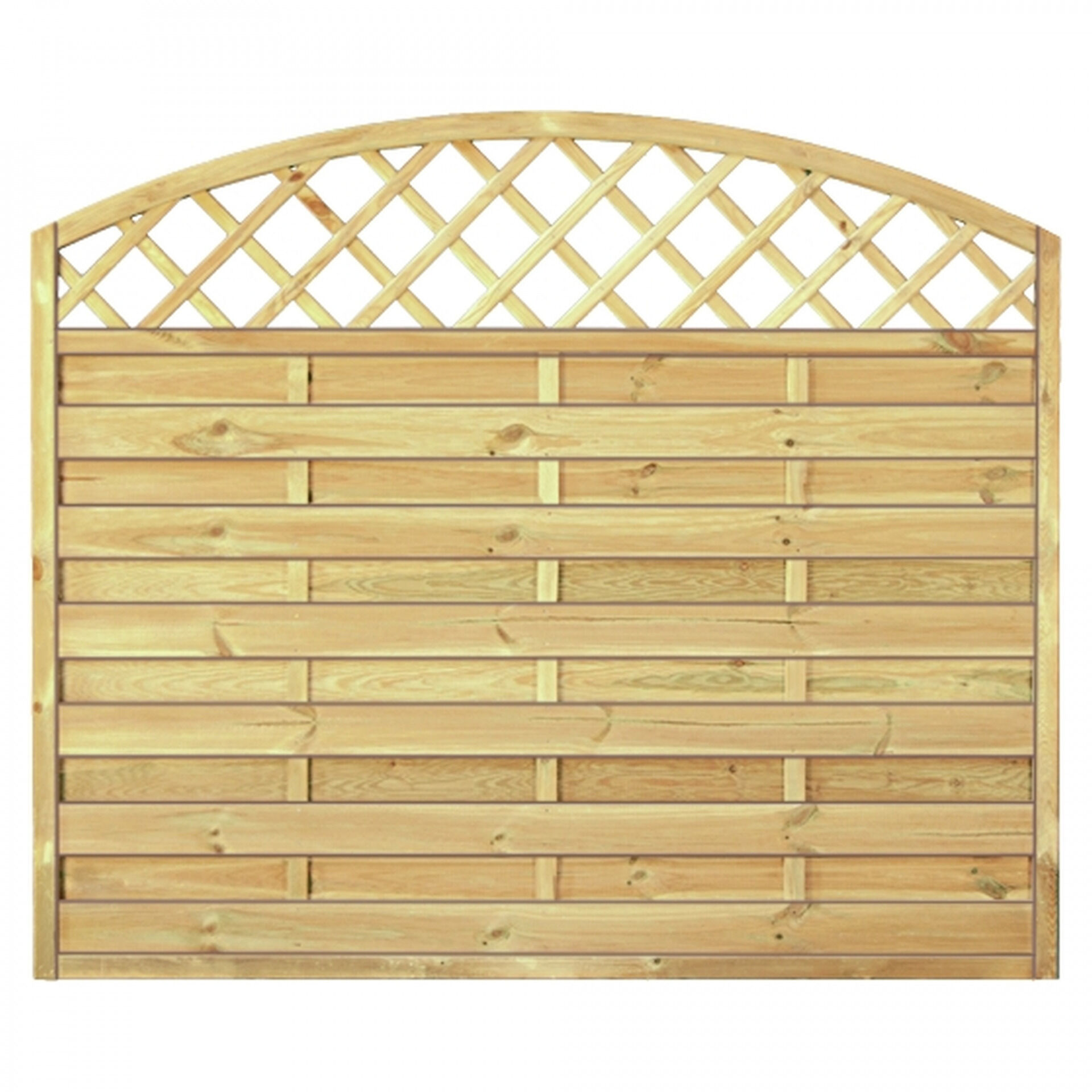 Maxi-Bogen Ranki 180 x 150/130 cm, Rahmen 45/45 mm, kdi grün, Lamellen geriffelt &amp; geschraubt