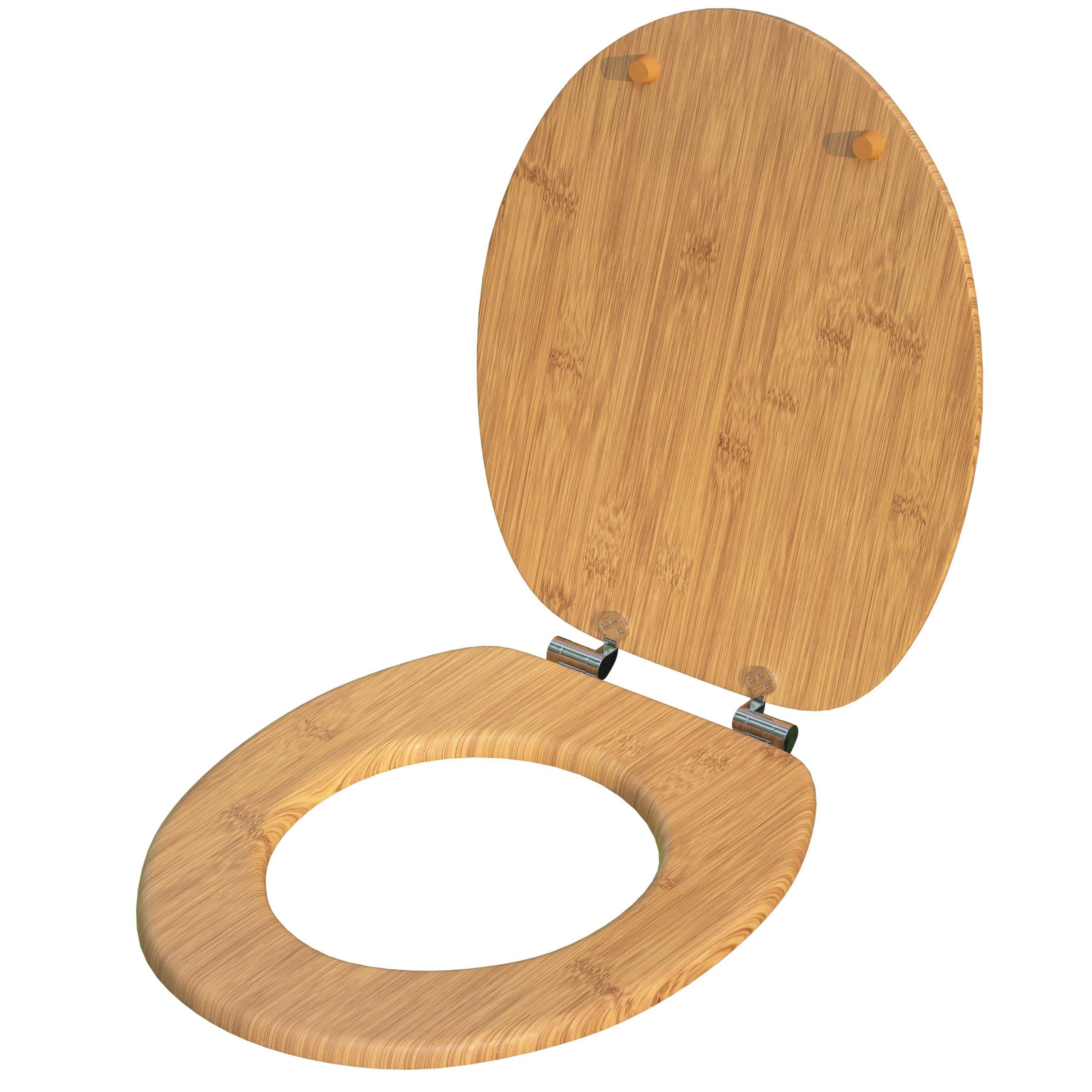 Toilettensitz Bambus mit Absenkautomatik MDF