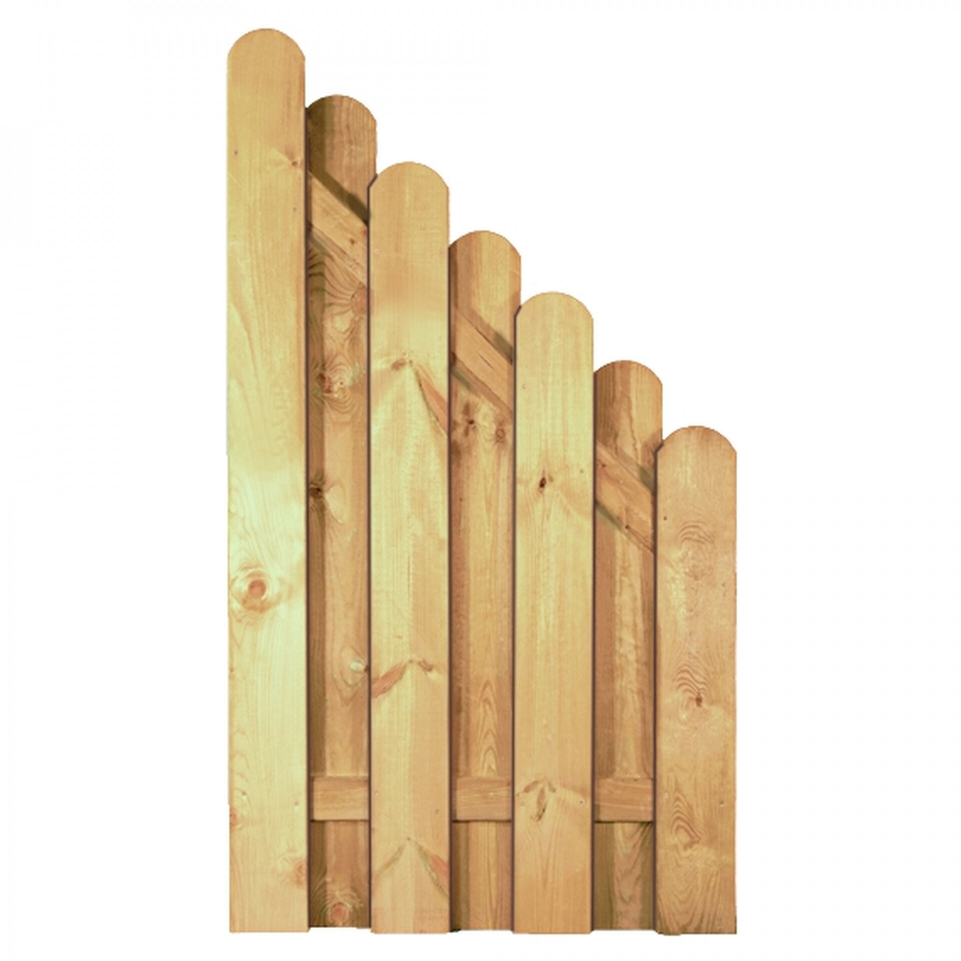 DAAN-Serie Bogen Abschluß, 90 x 160/90 cm, kdi-grün, Lamellen 20 x 145 mm, geschraubt