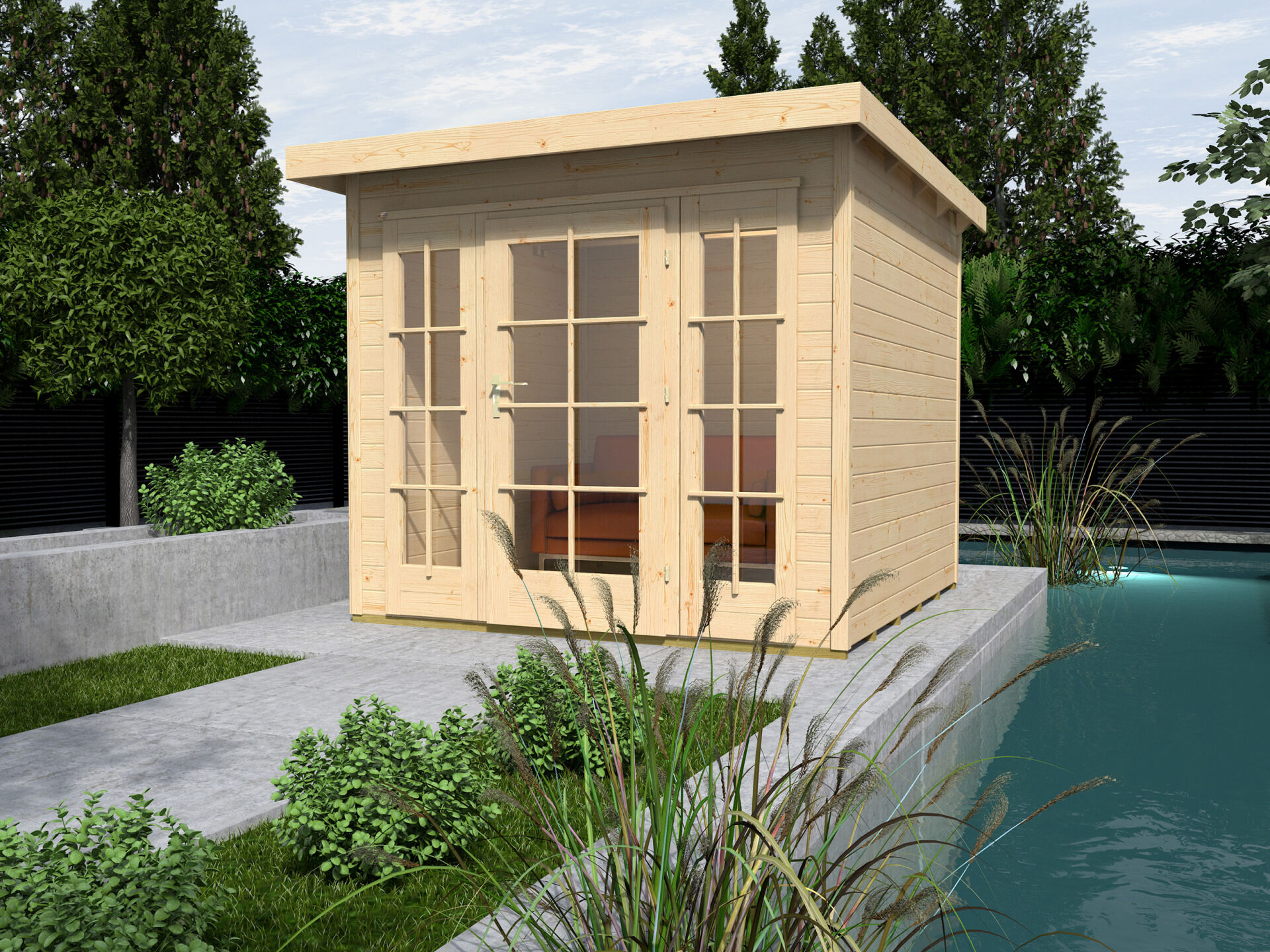 weka Gartenhaus Panorama 172 3,2x3,4m