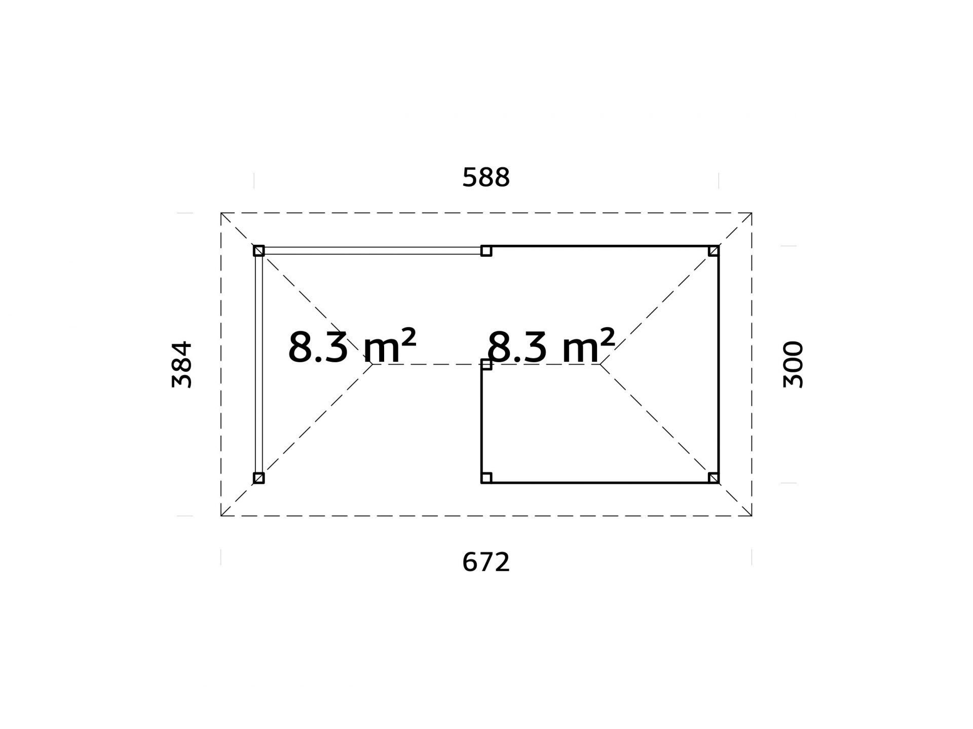 Palmako Pavillon Bianca 16,6 m2 Set 110