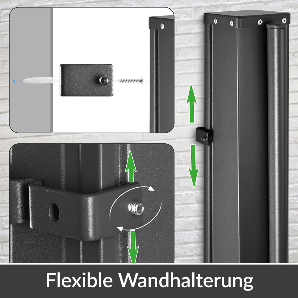 Seitenmarkise Nosara Creme 180x300cm ausziehbar