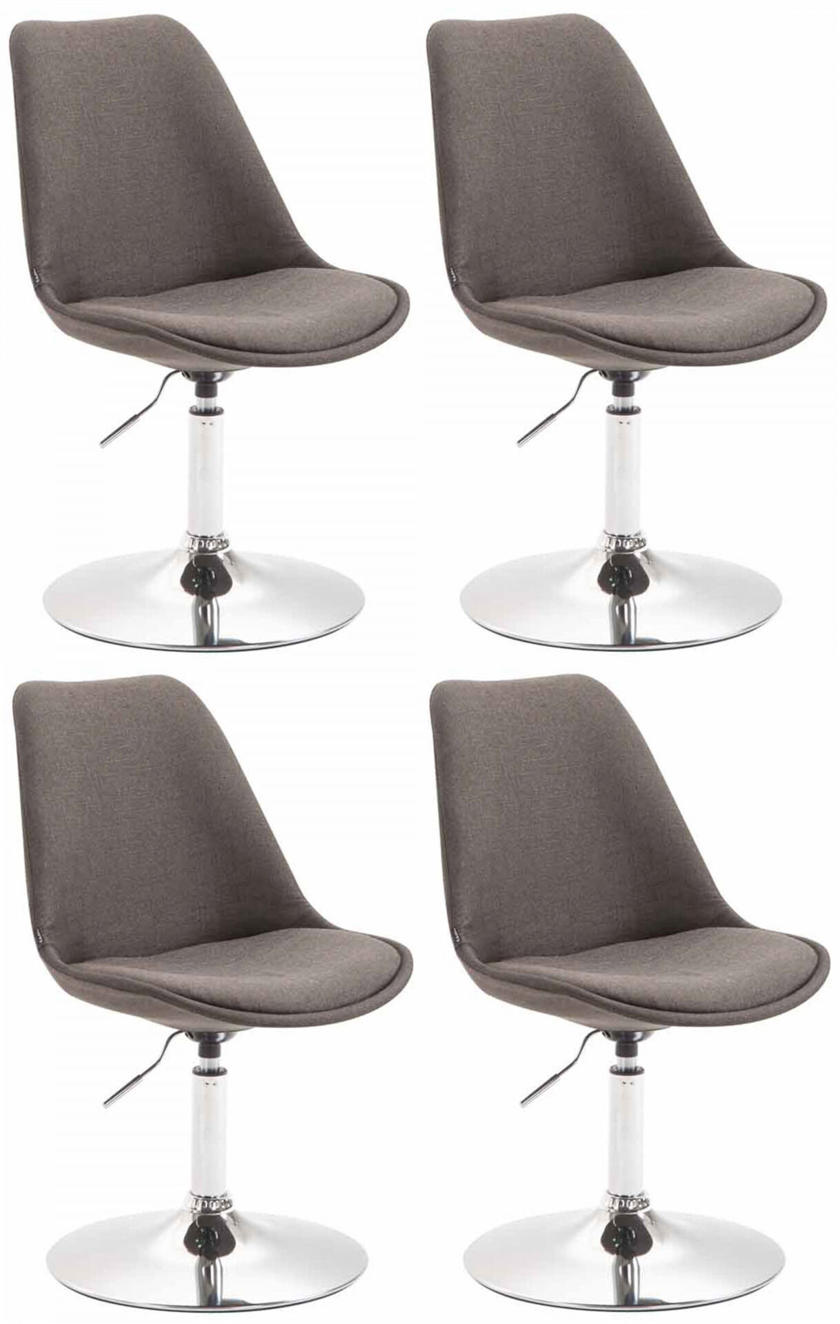 4er Set Stühle Maverick C Stoff, dunkelgrau