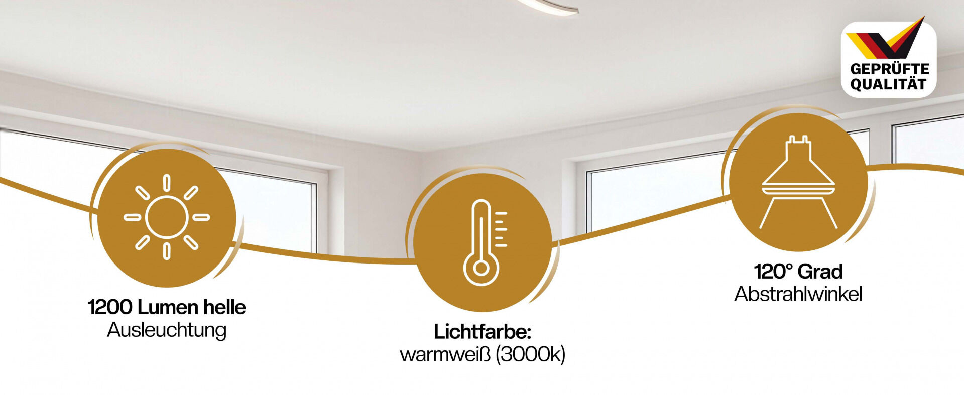 LED Deckenleuchte Tigull 4-flammig