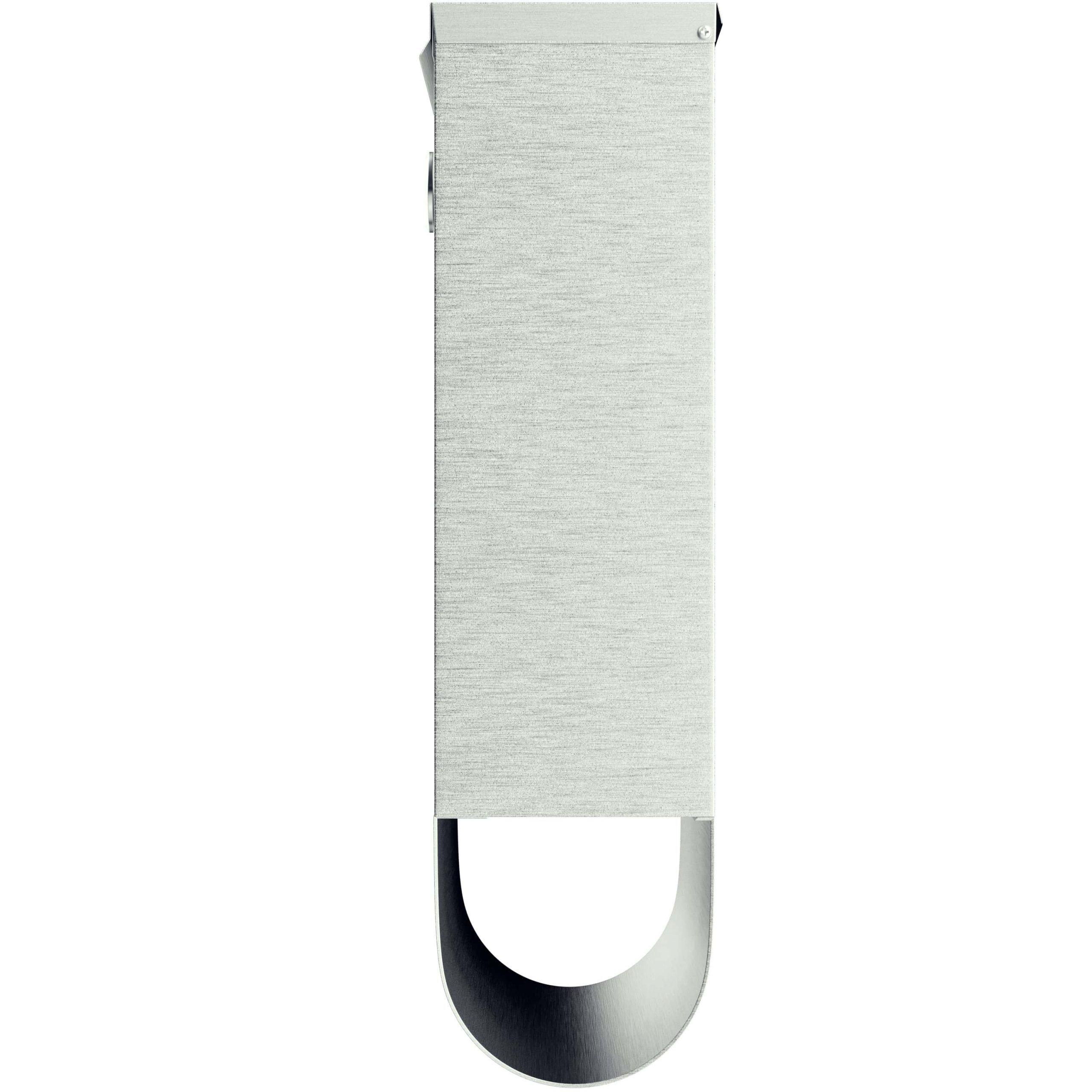Briefkasten mit Zeitungsrohr Edelstahl Silber