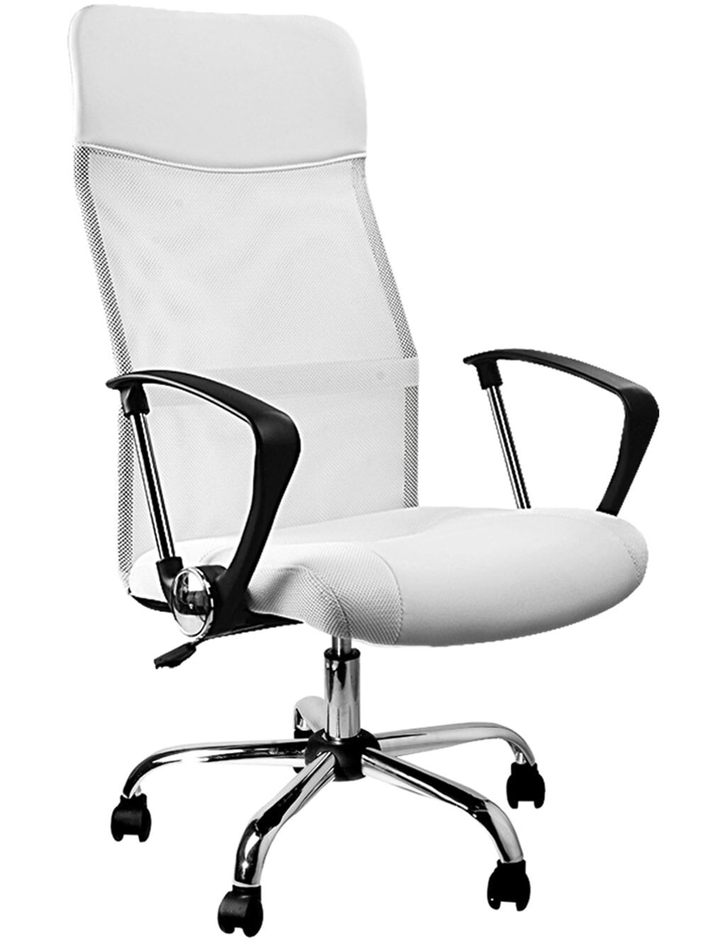 Bürostuhl Deluxe Weiß mit Netz