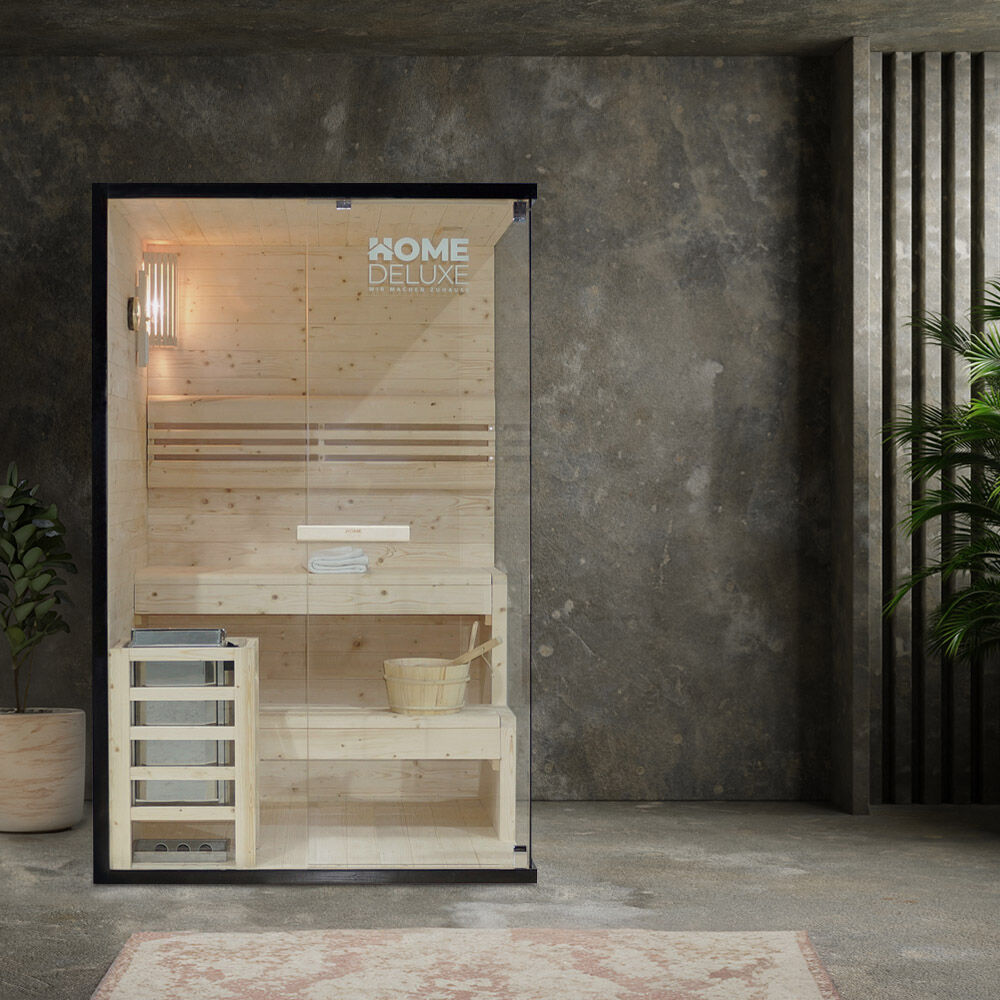 Traditionelle Sauna SHADOW M - 120 x 120 cm für 2 Personen