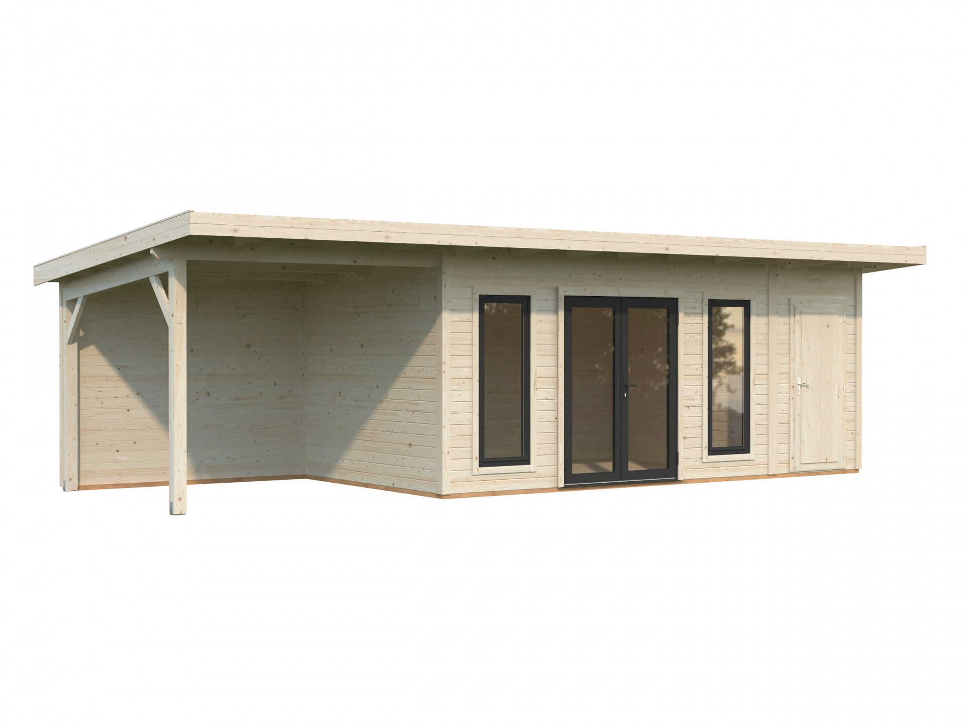 Palmako Pultdach Gartenhaus Aurelia 16,7+7,9 m²