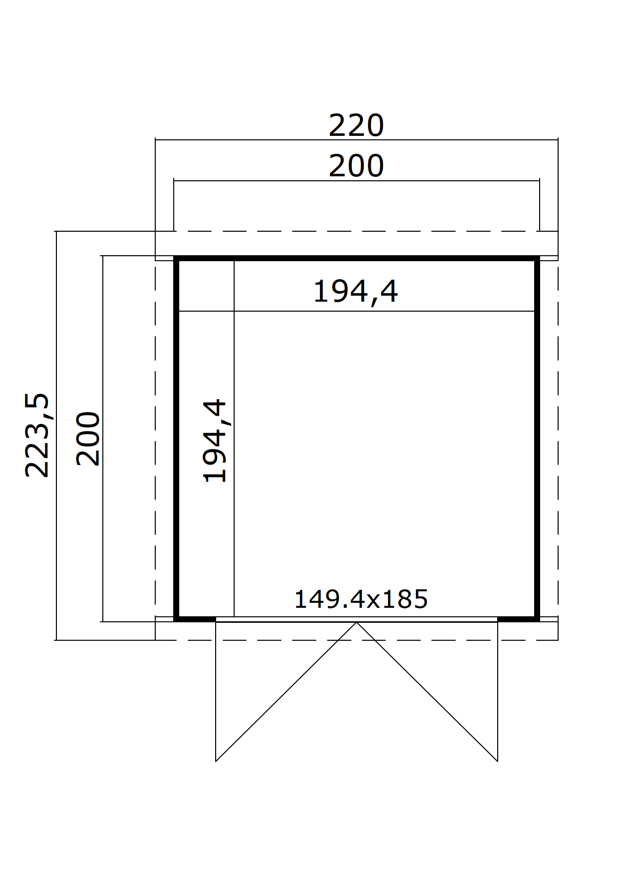 Lasita Maja Gerätehaus Kibo 1
