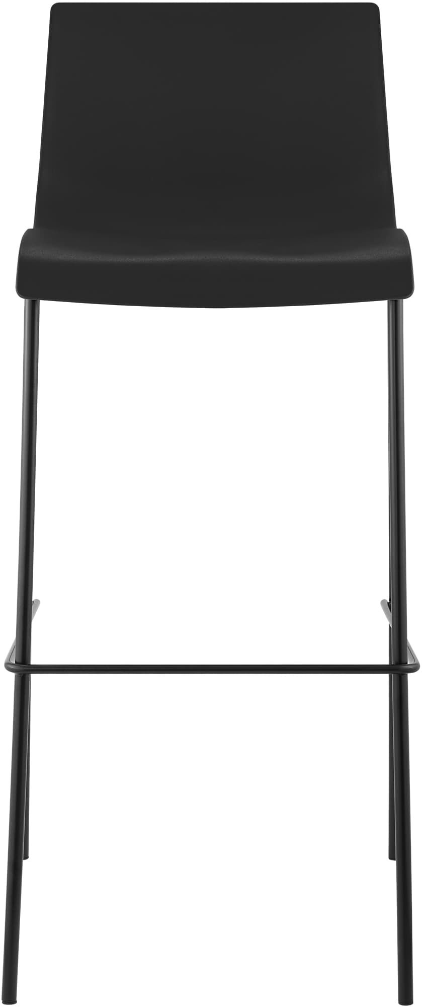 2er Set Barhocker Hoover Kunststoff 4-Fuß Gestell schwarz, schwarz