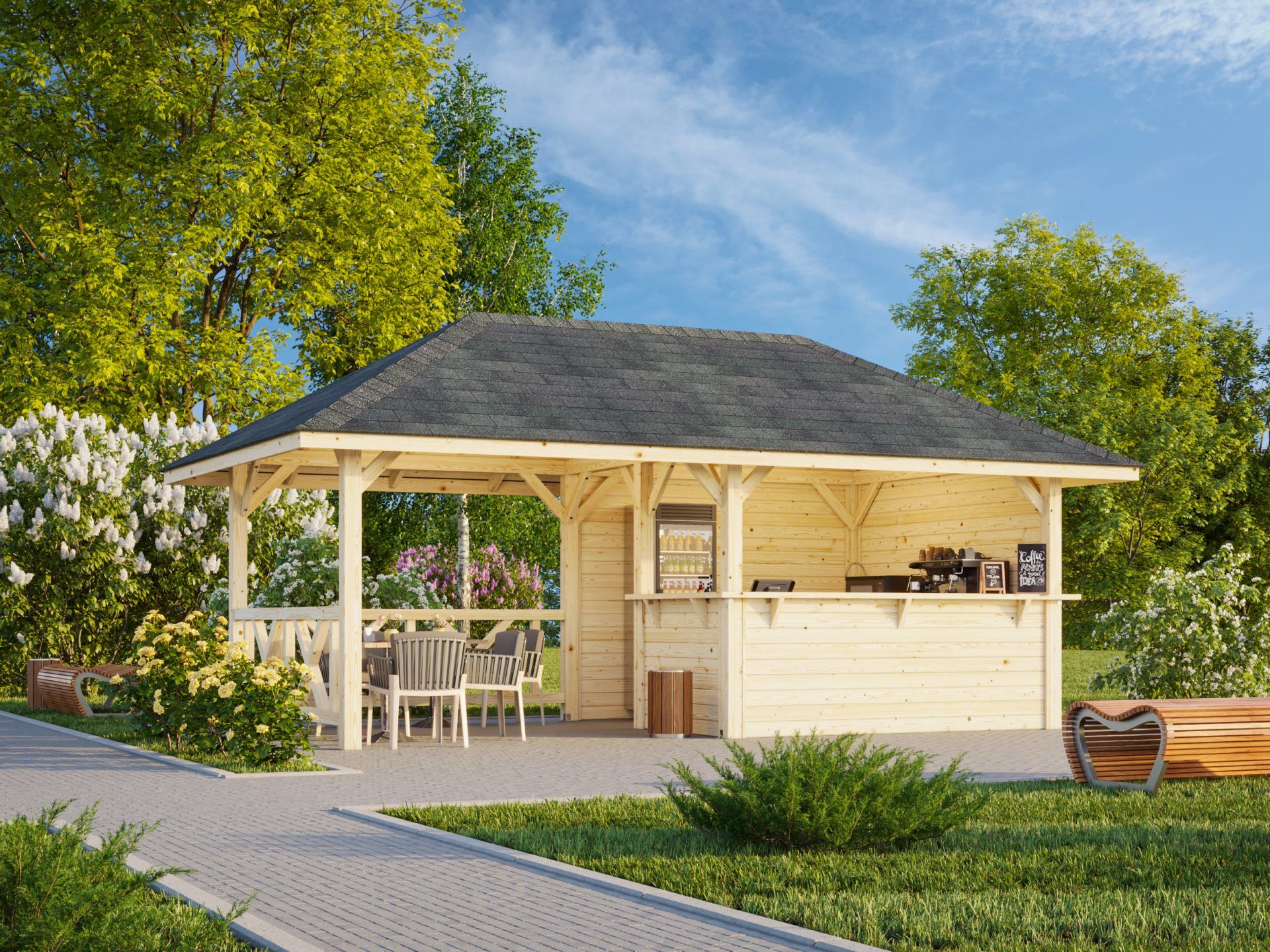 Palmako Pavillon Bianca 16,6 m2 Set 110