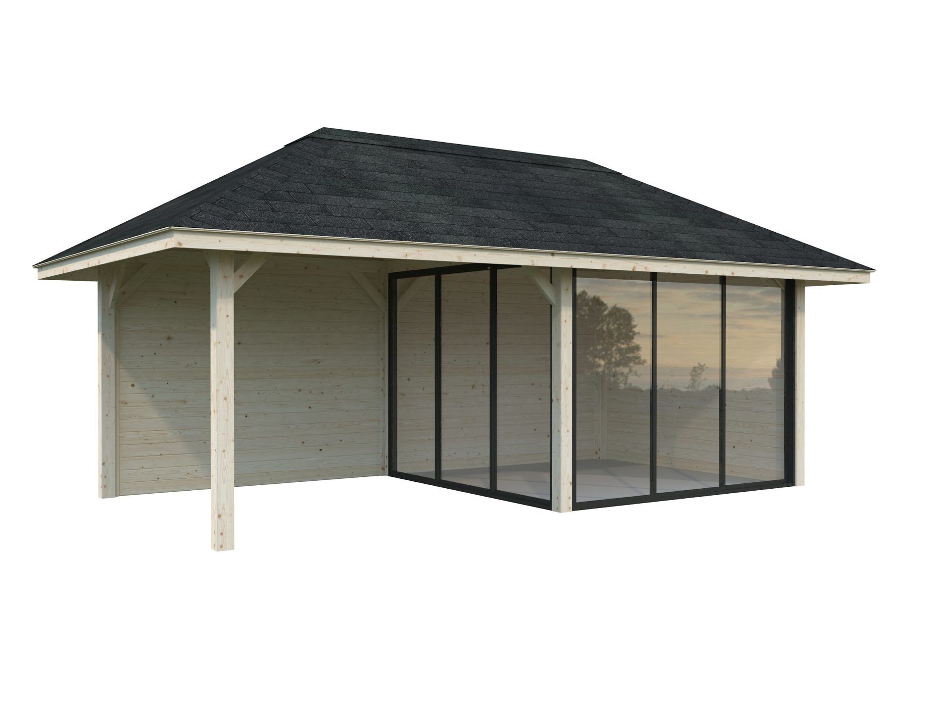 Palmako Pavillon Bianca 16,6 m2 Set 205 Slide