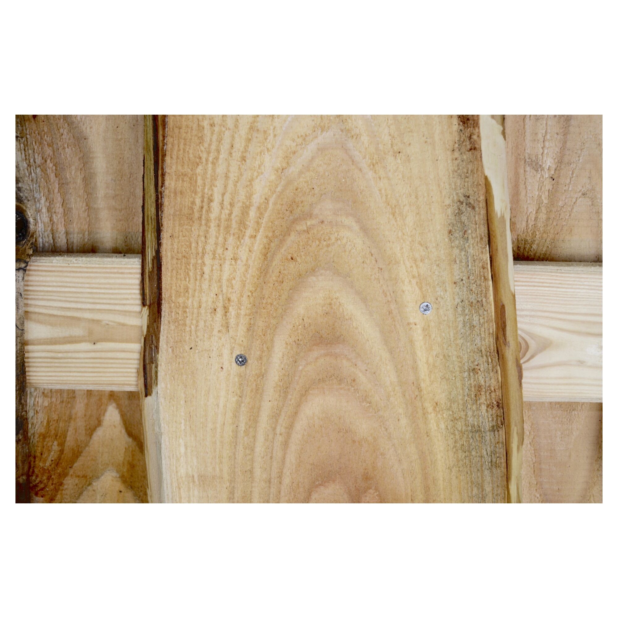 JÜTLAND-Serie Lärche, 180 x 180 cm, Riegel 30/80 mm, Bretter sägerau ca. 20mm mit Baumkante