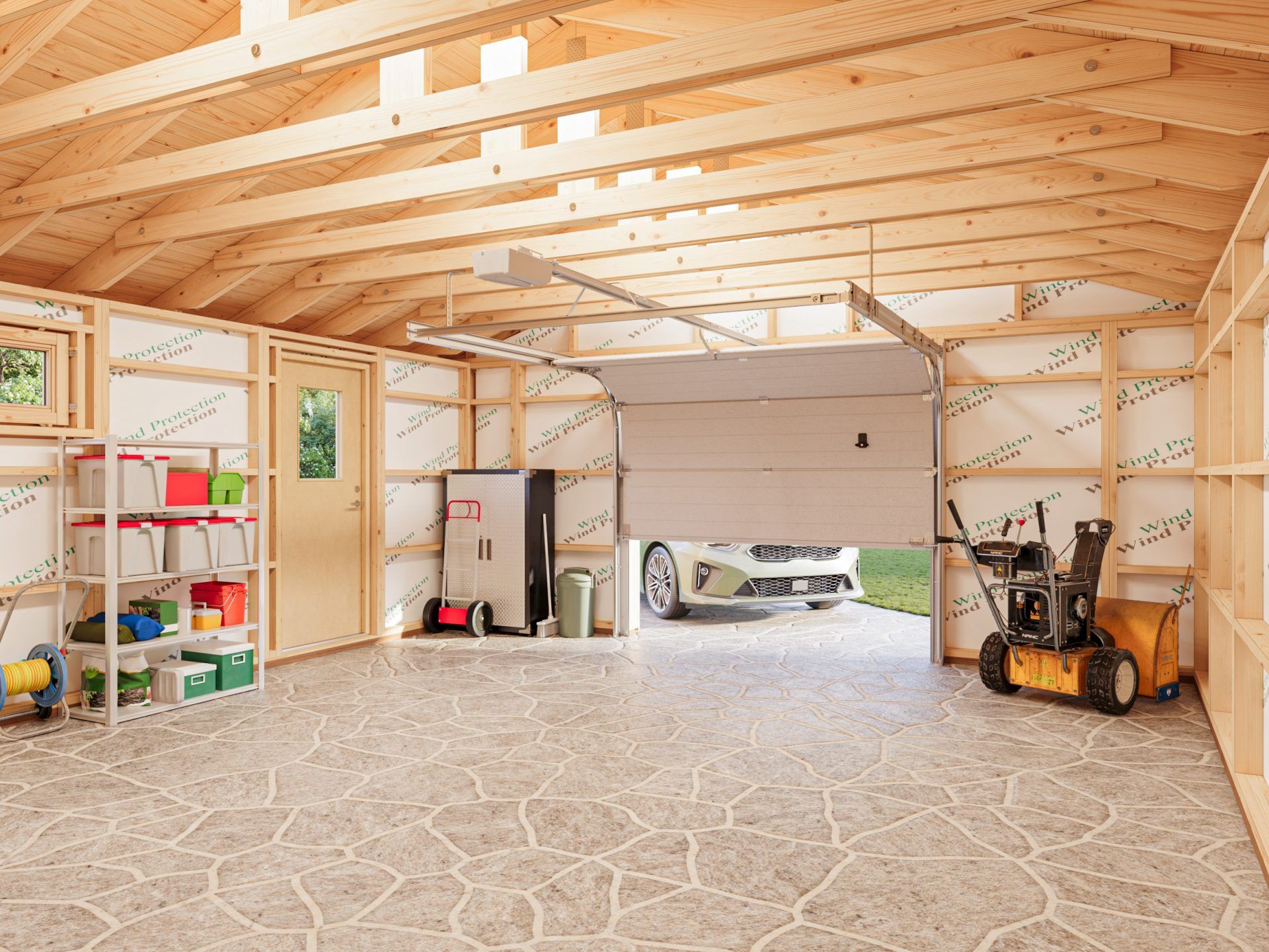 Palmako Holzgarage Andre 28,5 m² mit Sektionaltor