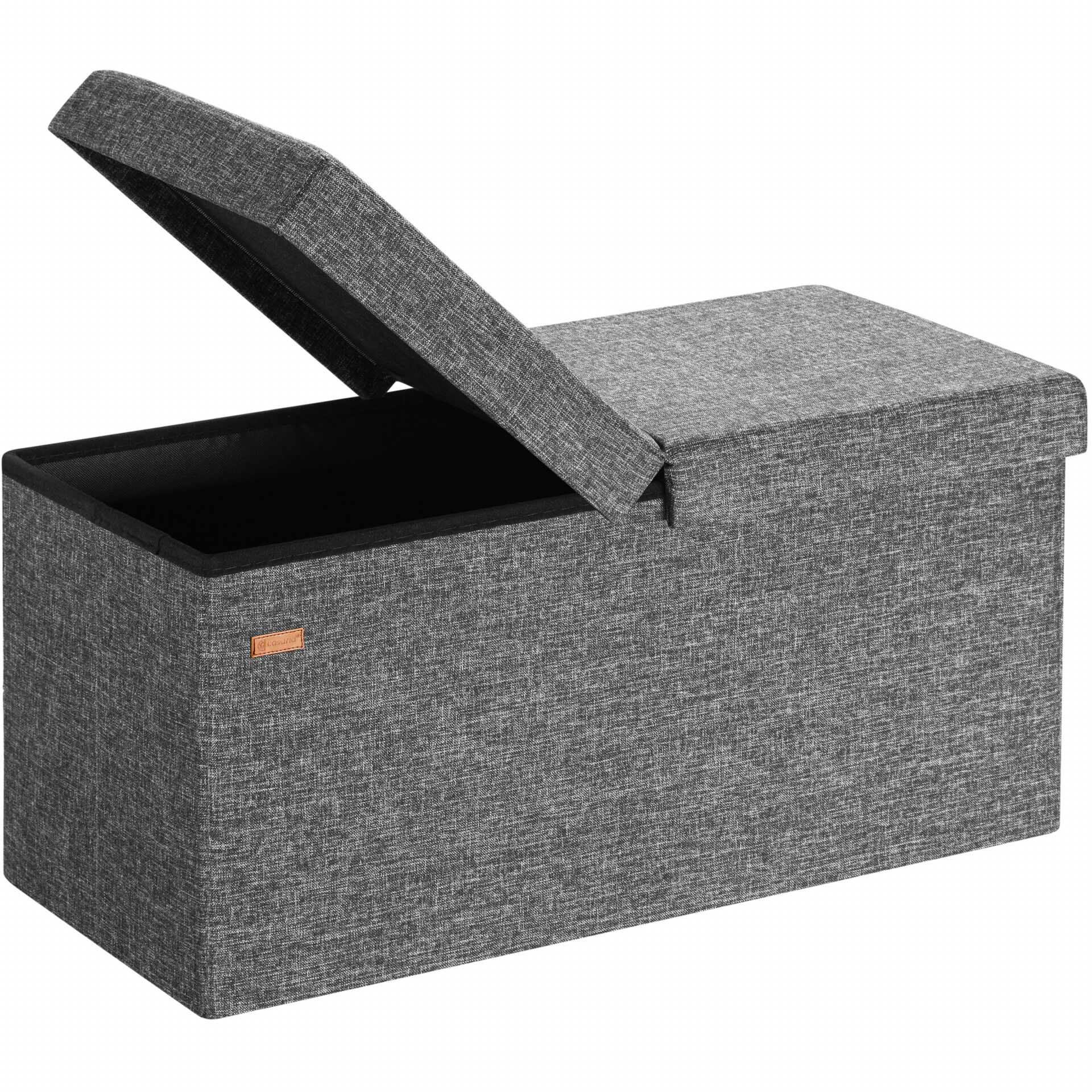Sitzbank Dunkelgrau 80x40x40cm mit Stauraum faltbar