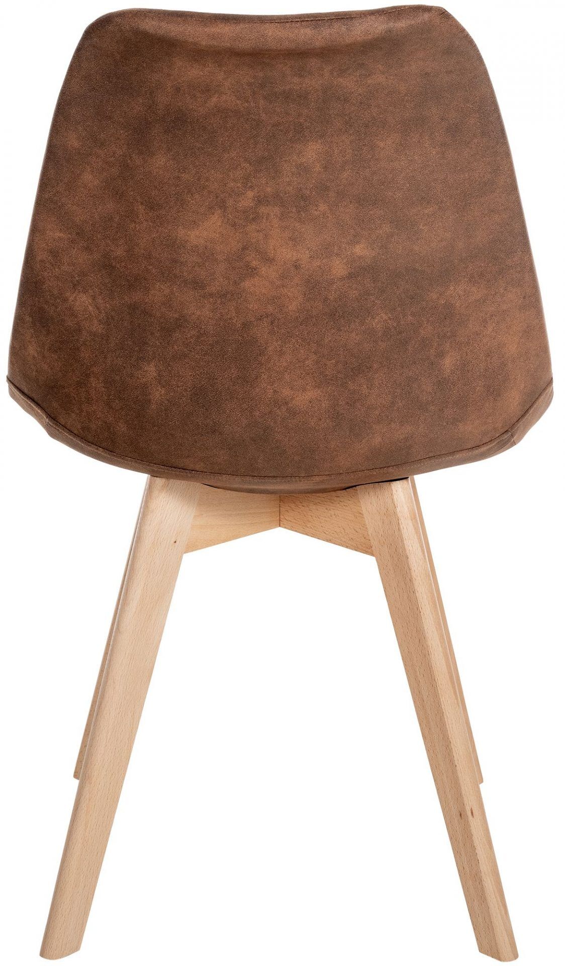 4er Set Stuhl Linares Vintage, braun