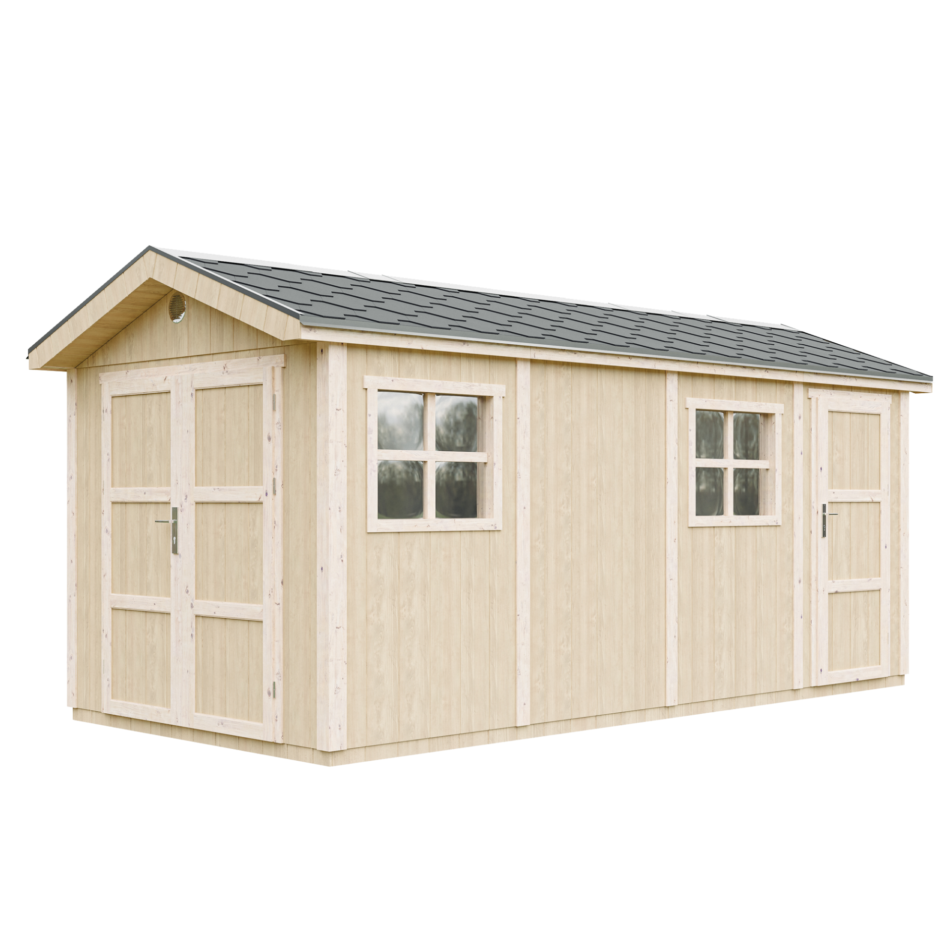 Gartenhaus Polly mit LP® SmartSide® M915C – 236 x 486 cm – 11 m2