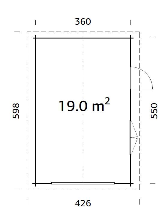Palmako Holzgarage Roger 19,0 m²
