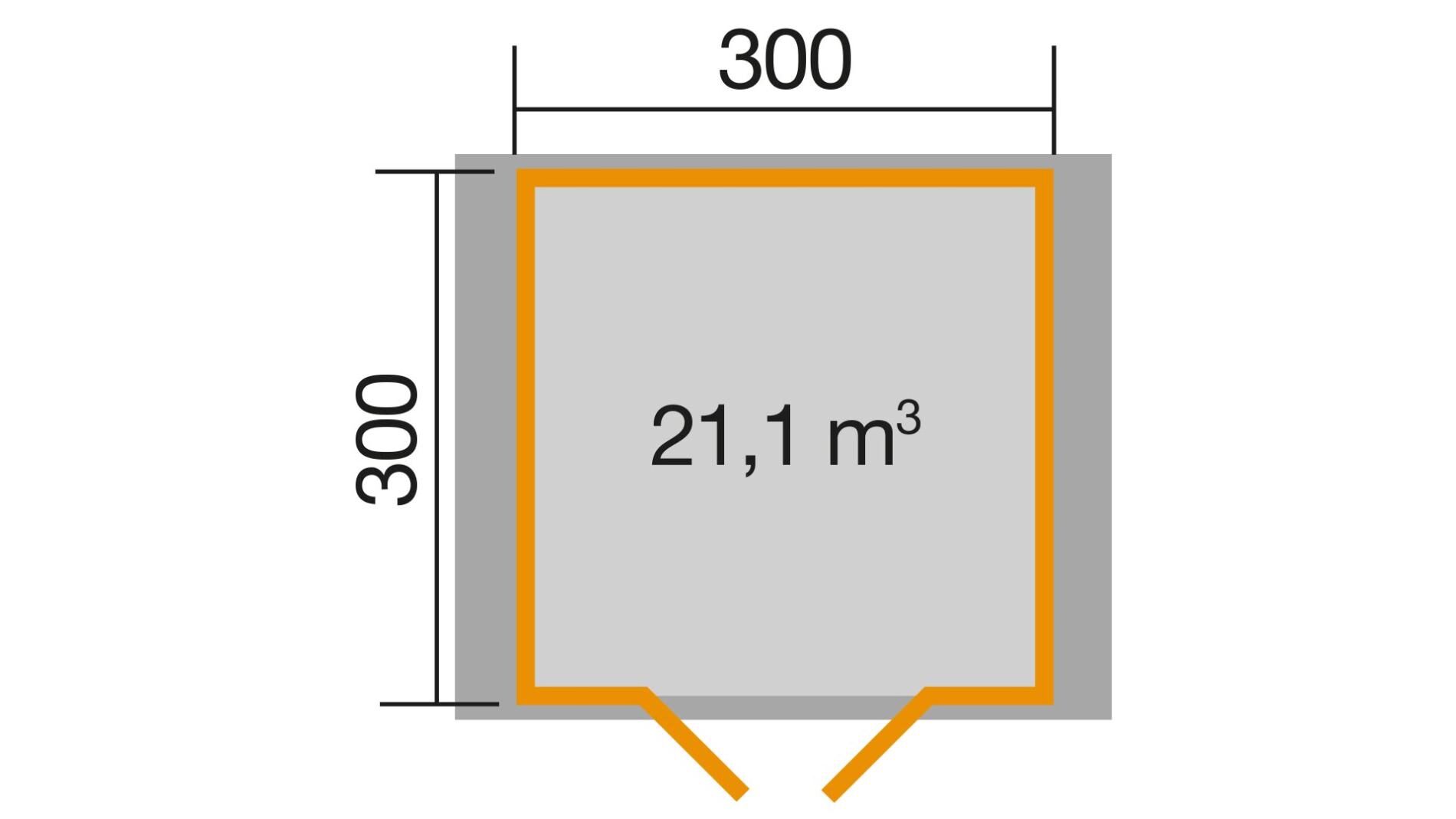weka Gartenhaus Premium45 - 3,8x3,3m