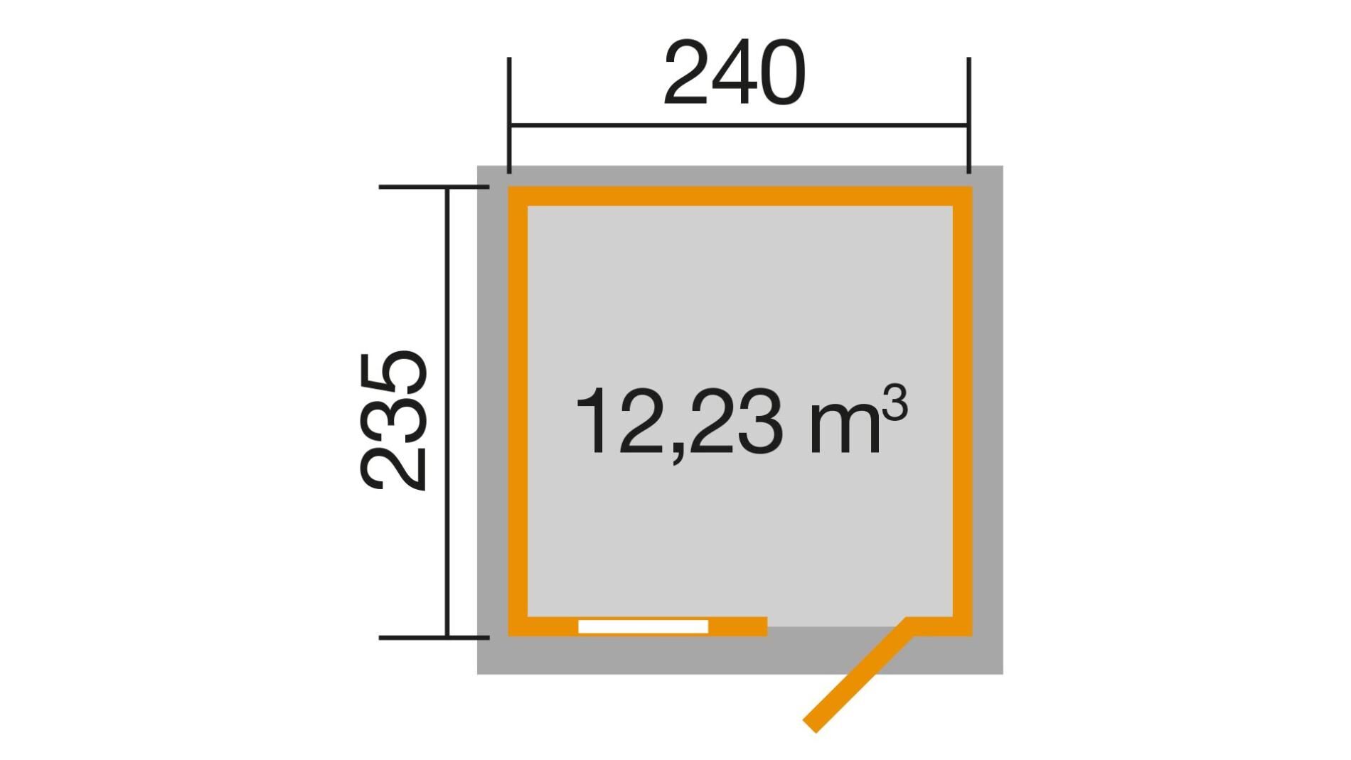 weka Gartenhaus 123 - 3,1x2,7m