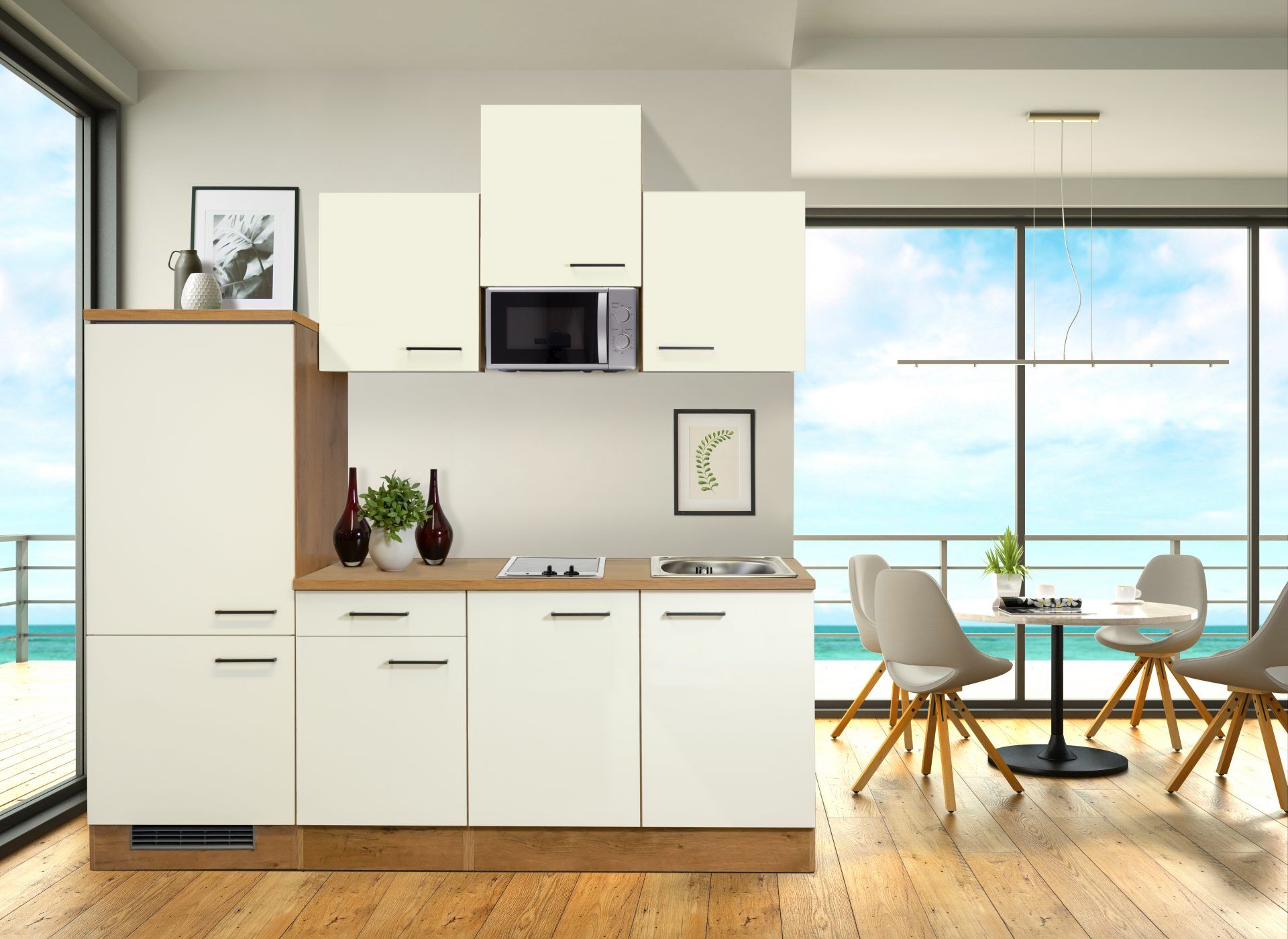 Singleküche Avila 210 cm mit E-Geräten