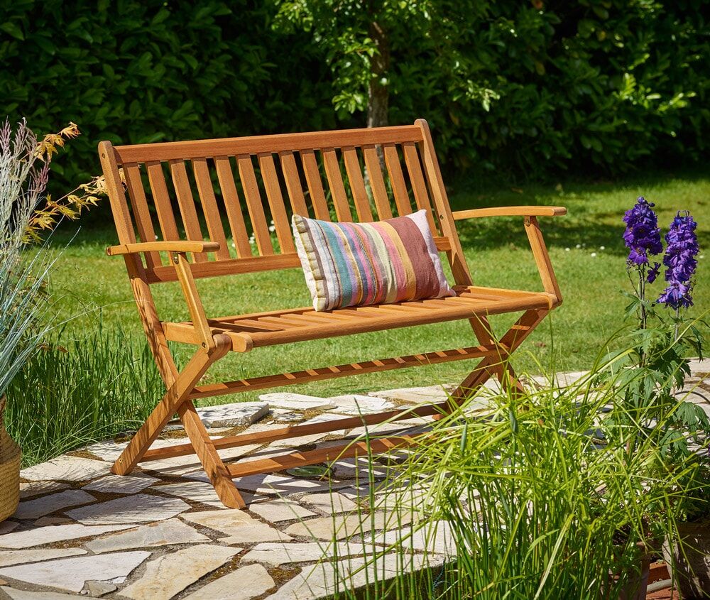 Gartenbank Eukalyptusholz FSC®-zertifiziert 120x55x90cm