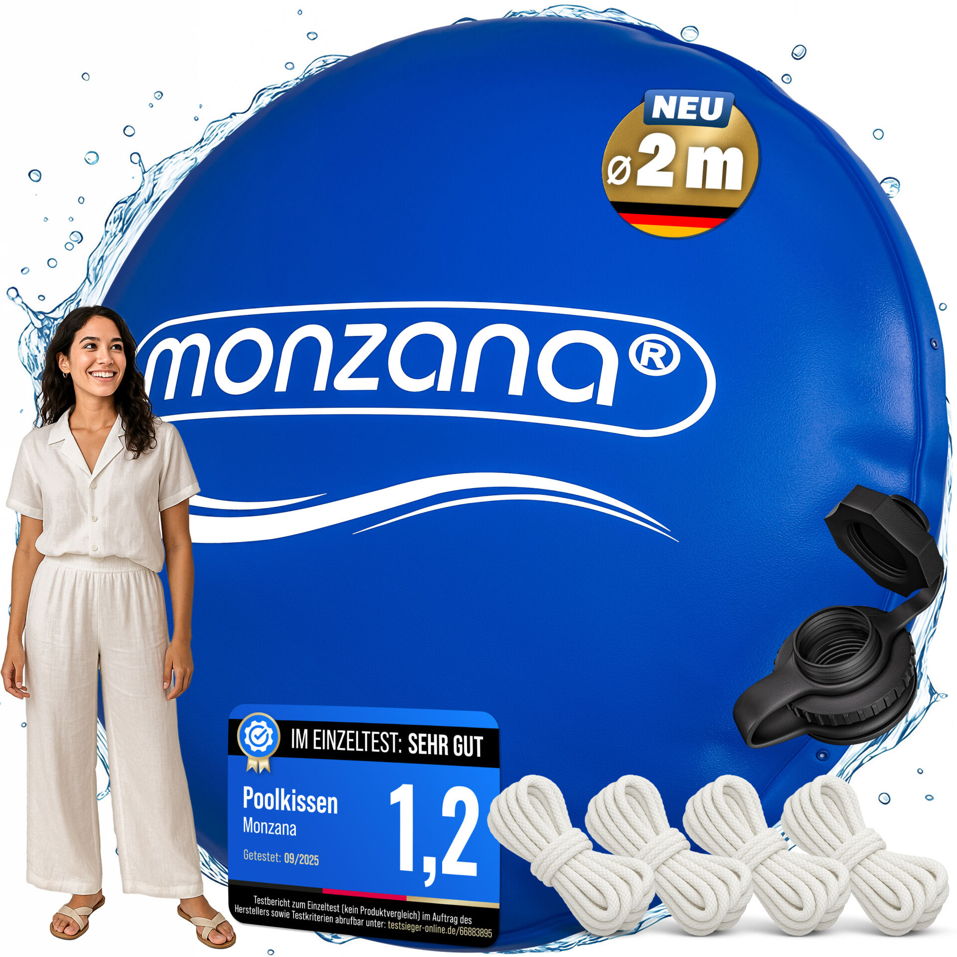 Poolkissen XXL Blau Ø2m -20°C