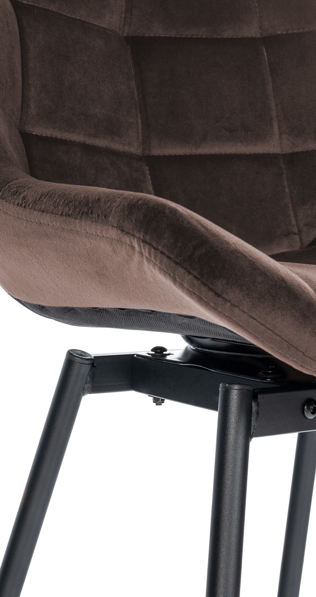 Barhocker Weston Schwenkbar Samt, braun