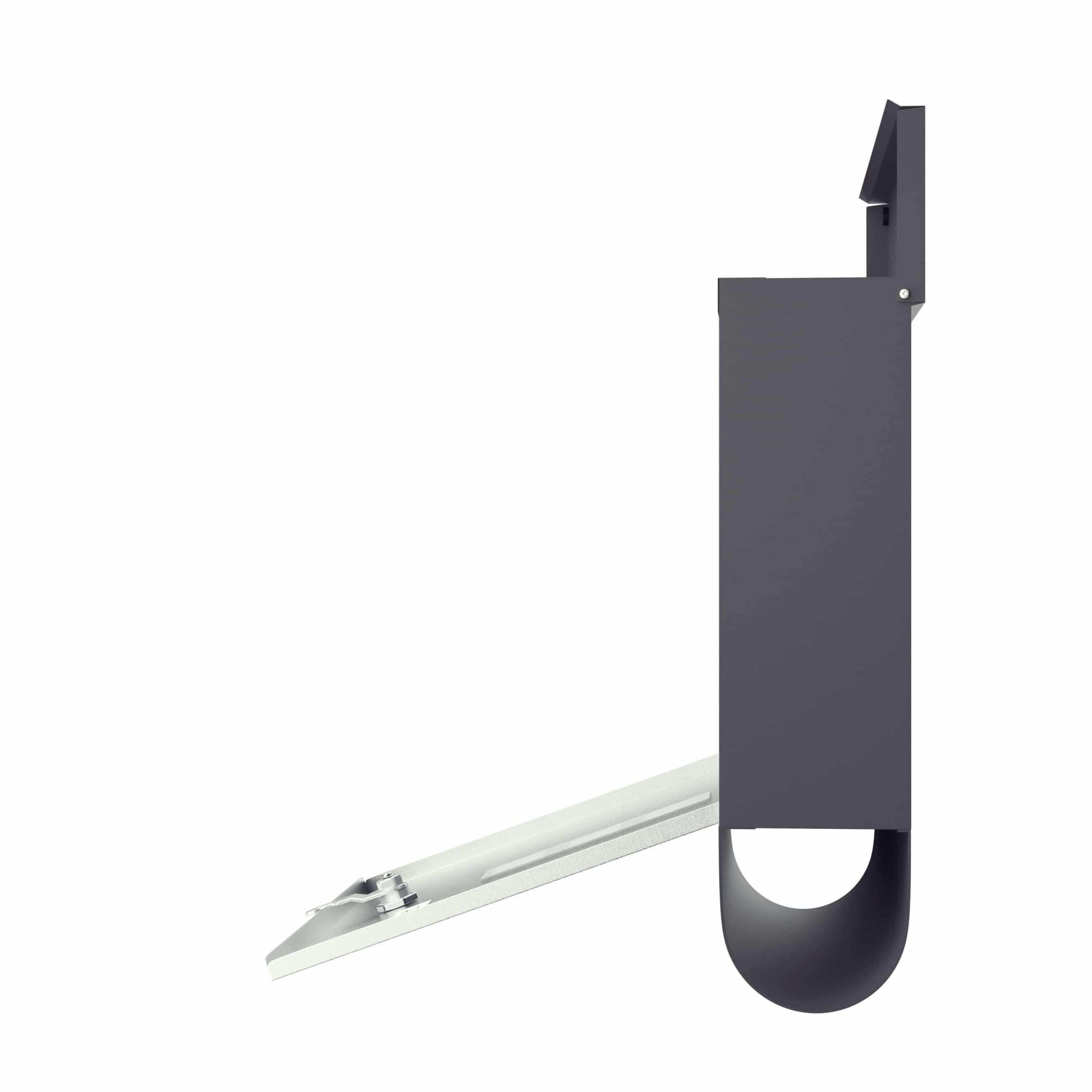 Briefkasten Schwarz/Silber Stahl 30,5x10x33,5cm
