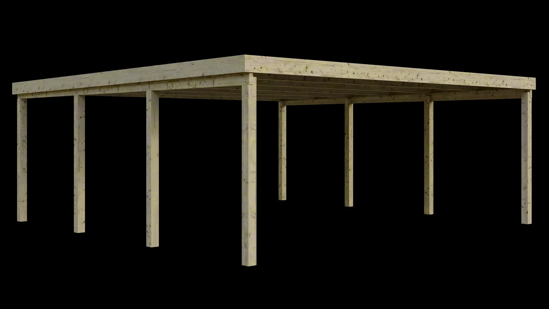 Carport VC 610x600 Kiefer Massivholz