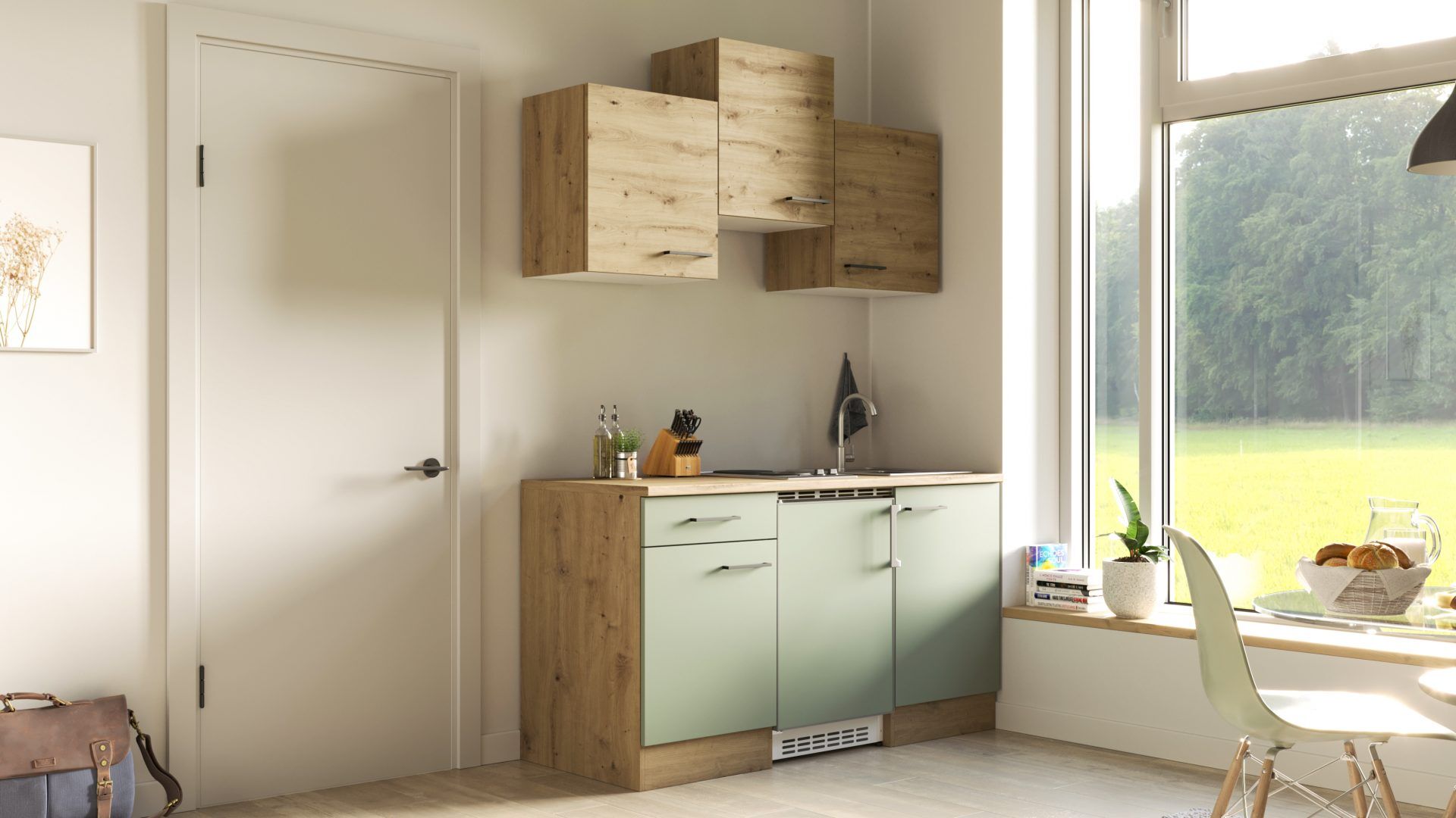 Singleküche CARA 150 cm mit E-Geräten