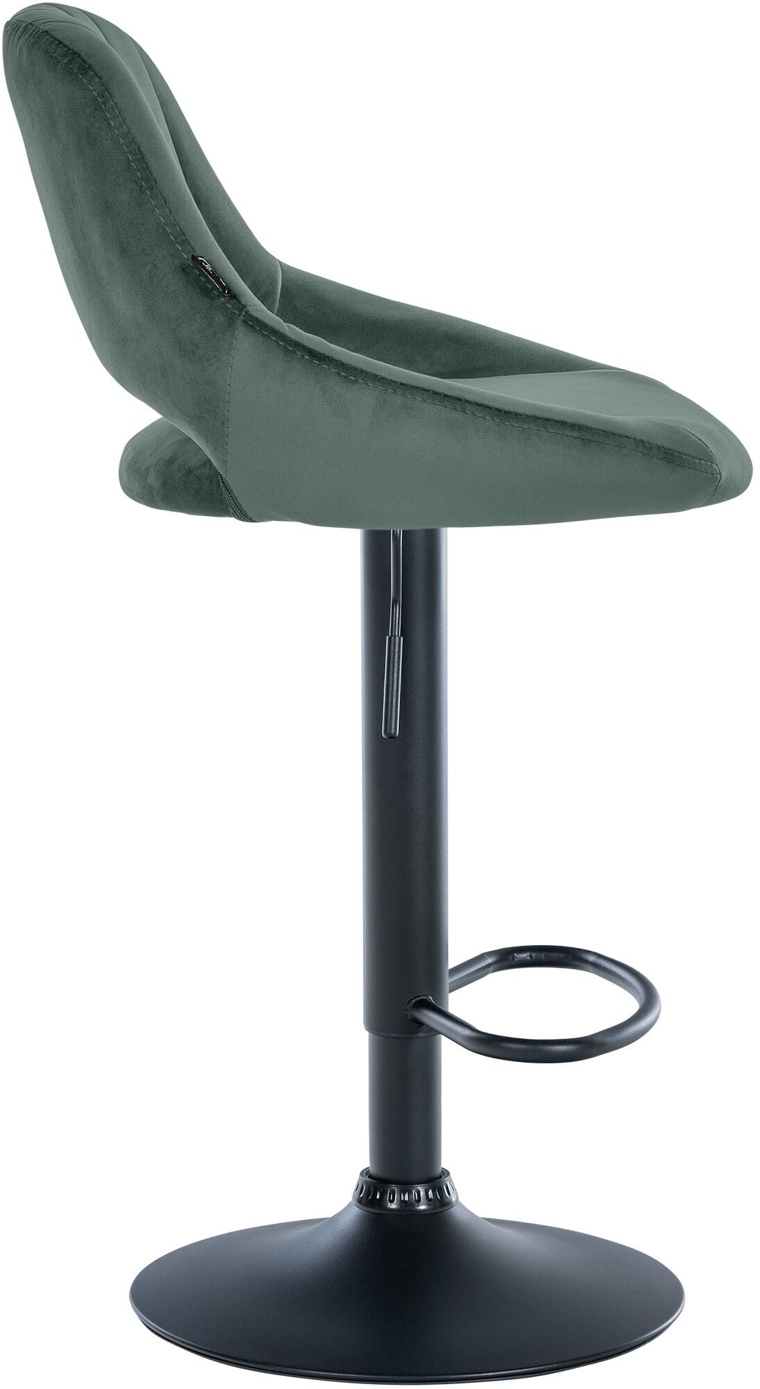 Barhocker Milet Samt schwarz, grün